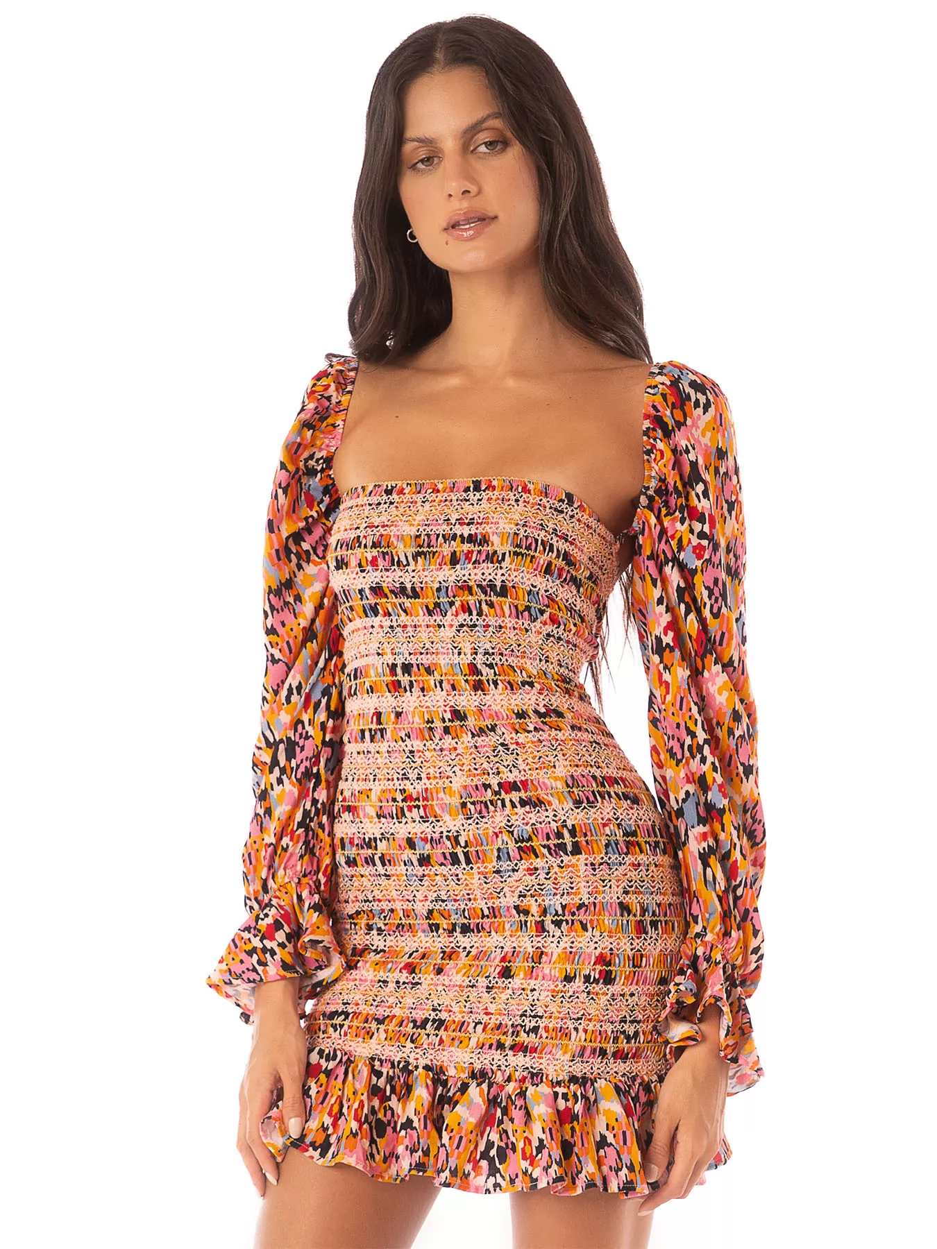 Różowy, wielobarwny Sukienka plażowa Maaji Prism Cat PT2689CS - zdjęcie 1