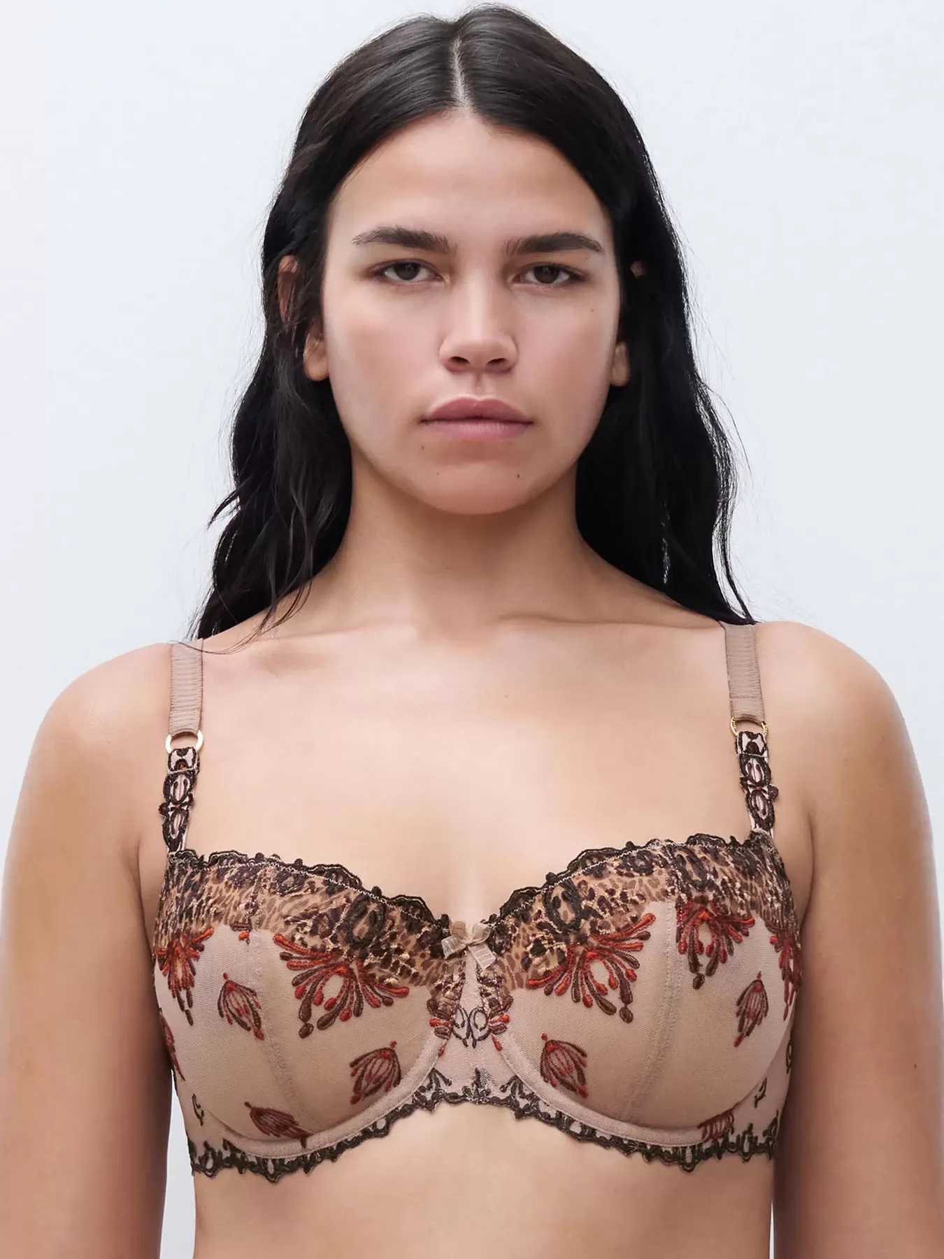 Beżowy, brązowy Biustonosz balkonetka Chantelle Champs Elysees C26050 - zdjęcie 1