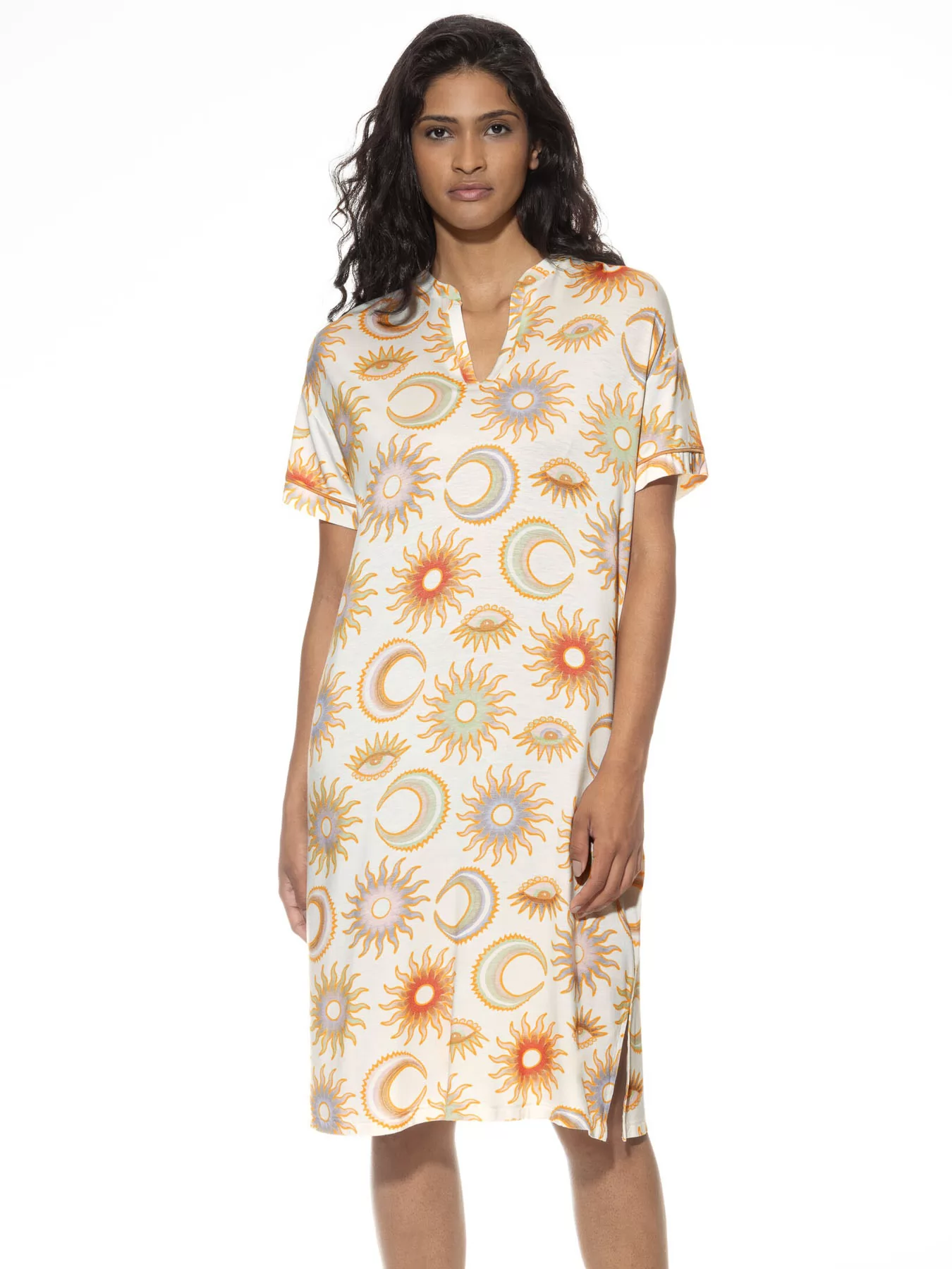 Kremowy, wielobarwny Koszula nocna mey Secret Eye 1230058 - zdjęcie 1