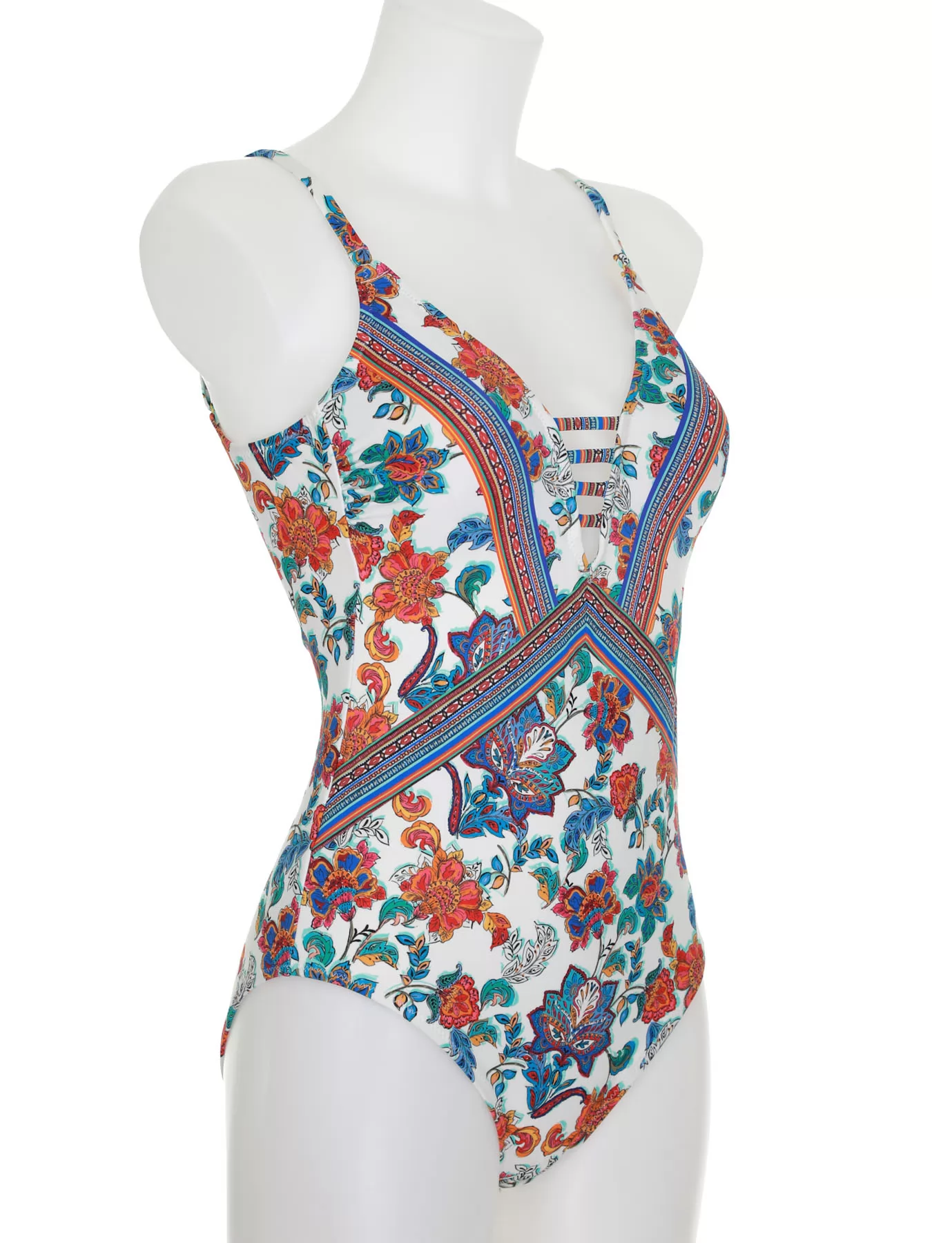 Niebieski, pomarańczowy, wielobarwny Kostium kąpielowy Olympia 32612 - zdjęcie 6