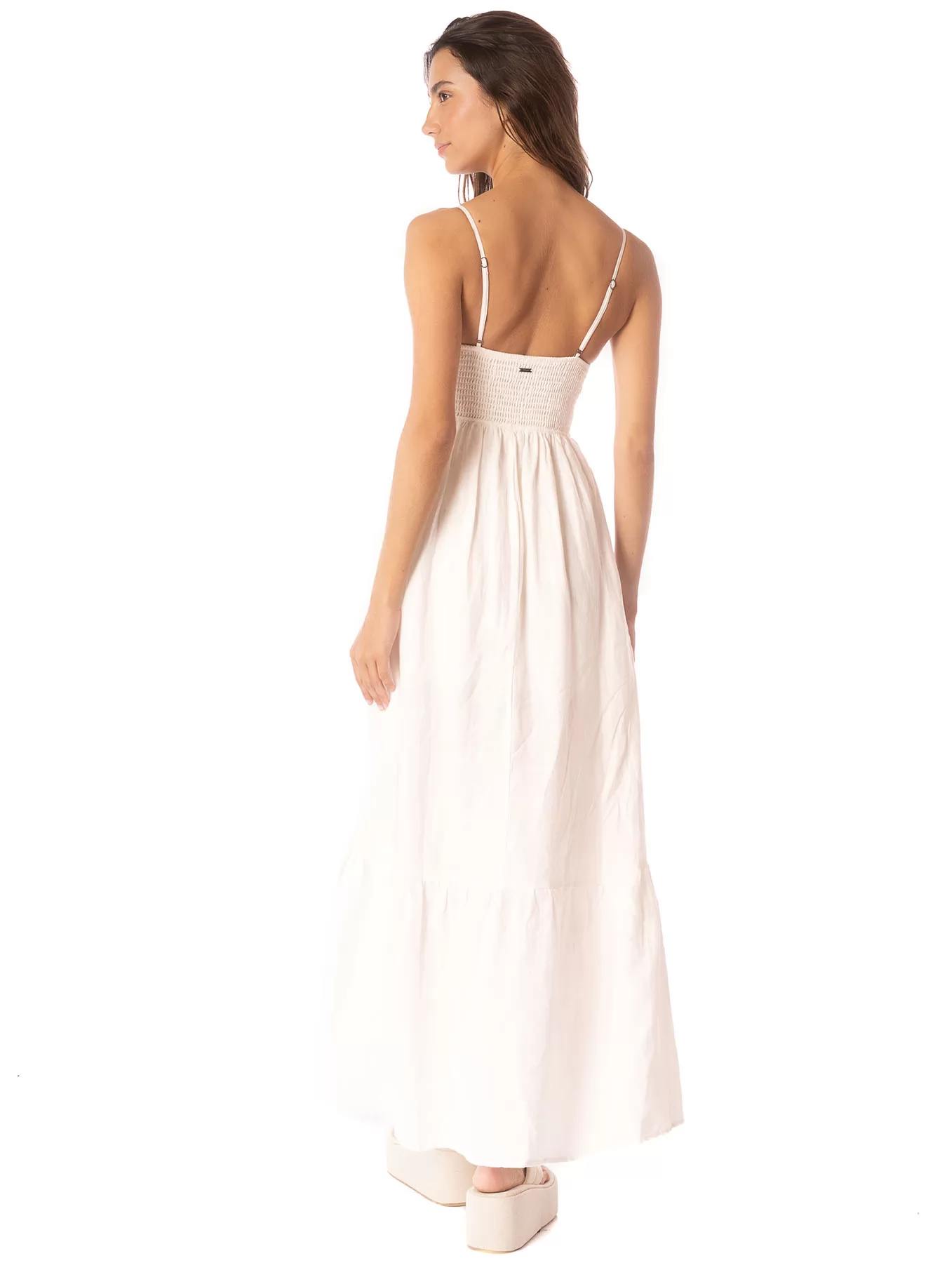 Biały Lniana sukienka plażowa Maaji Isadora PT2123CL - zdjęcie 2