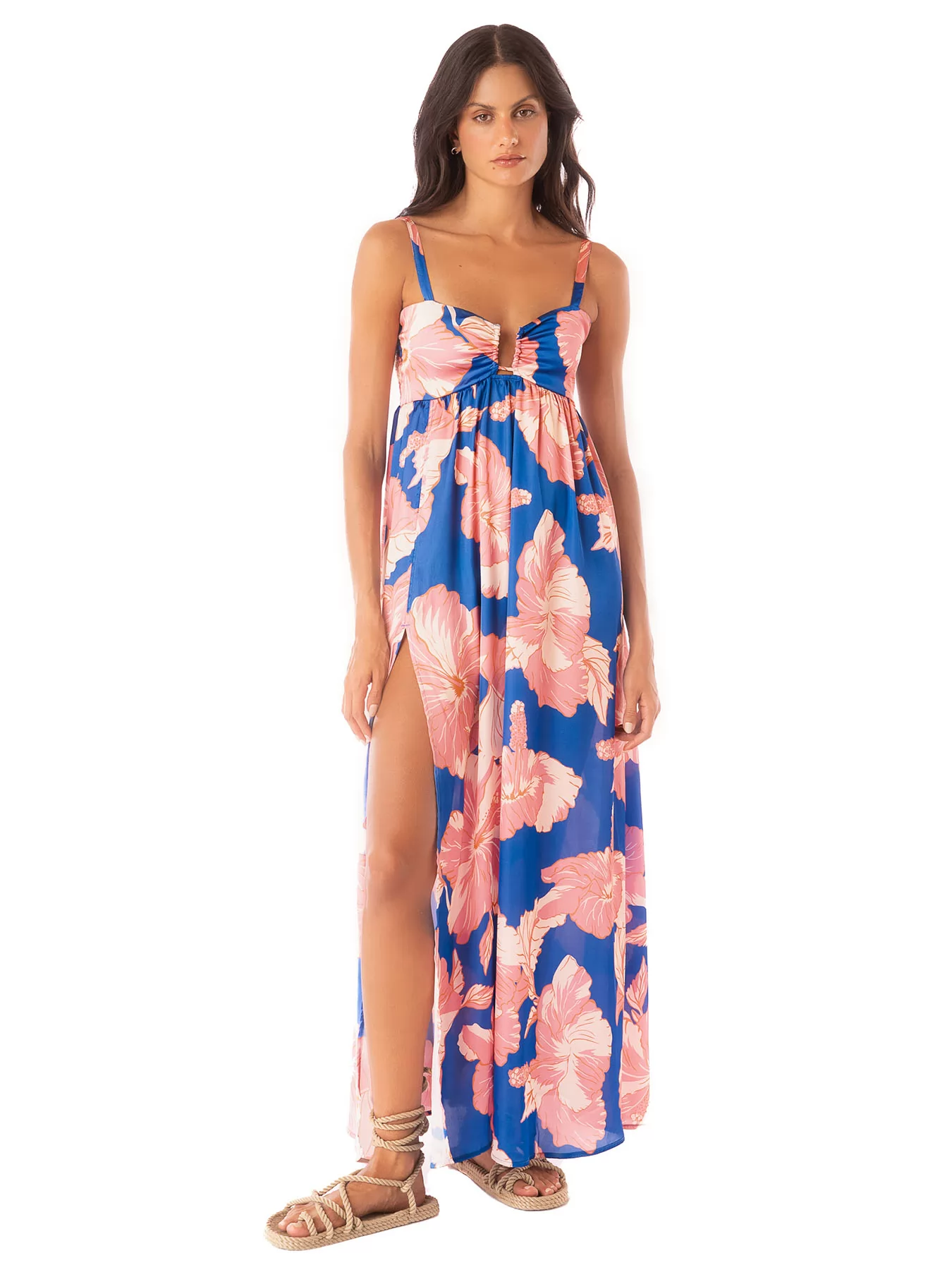 Czerwony, niebieski Sukienka plażowa Maaji Magnolia Mirage PT2650CL - zdjęcie 1