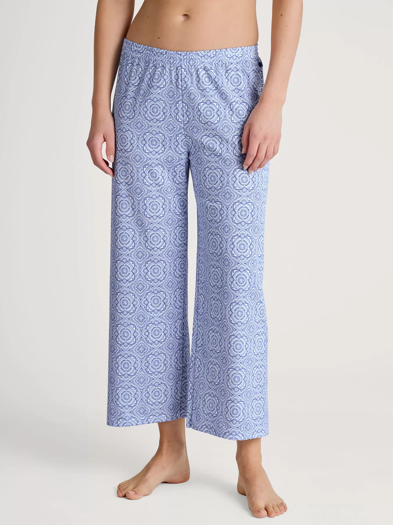 Niebieski Spodnie od piżamy Calida Favourites Marine 28457 - zdjęcie 1