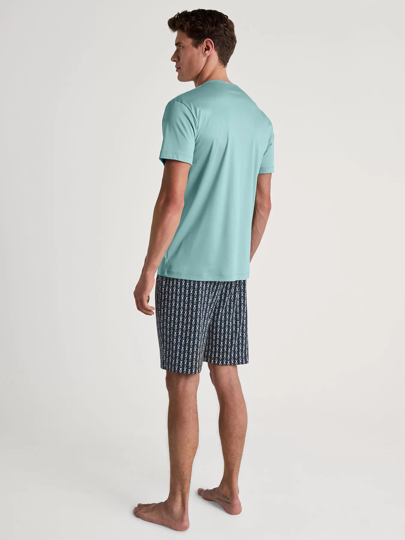 Granatowy, niebieski Piżama męska Calida Relax Selected 45380 - zdjęcie 2