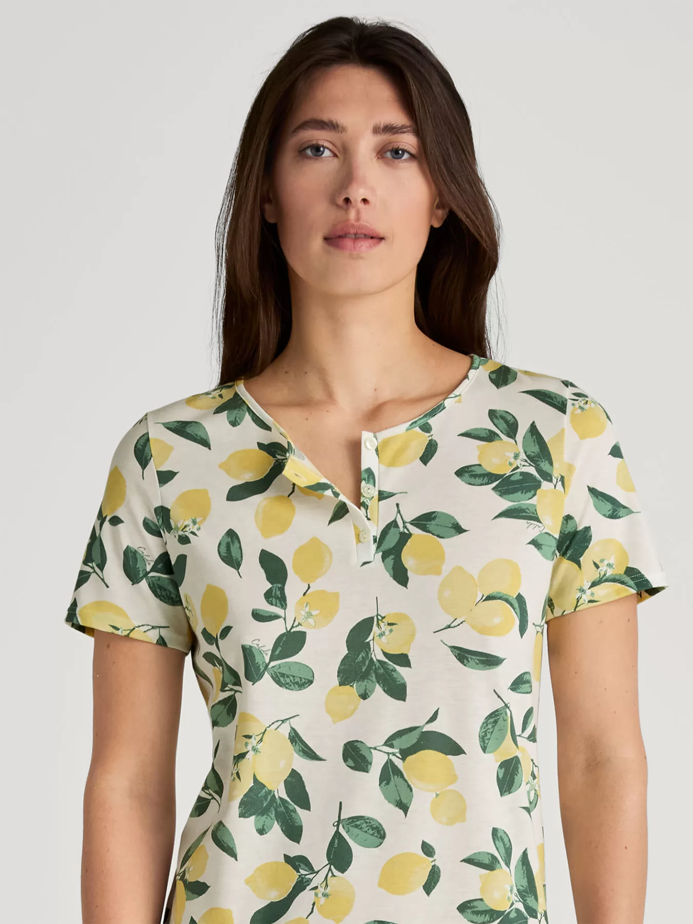 Wielobarwny, zielony, żółty Koszula nocna Calida Flower Nights 36054 - zdjęcie 3