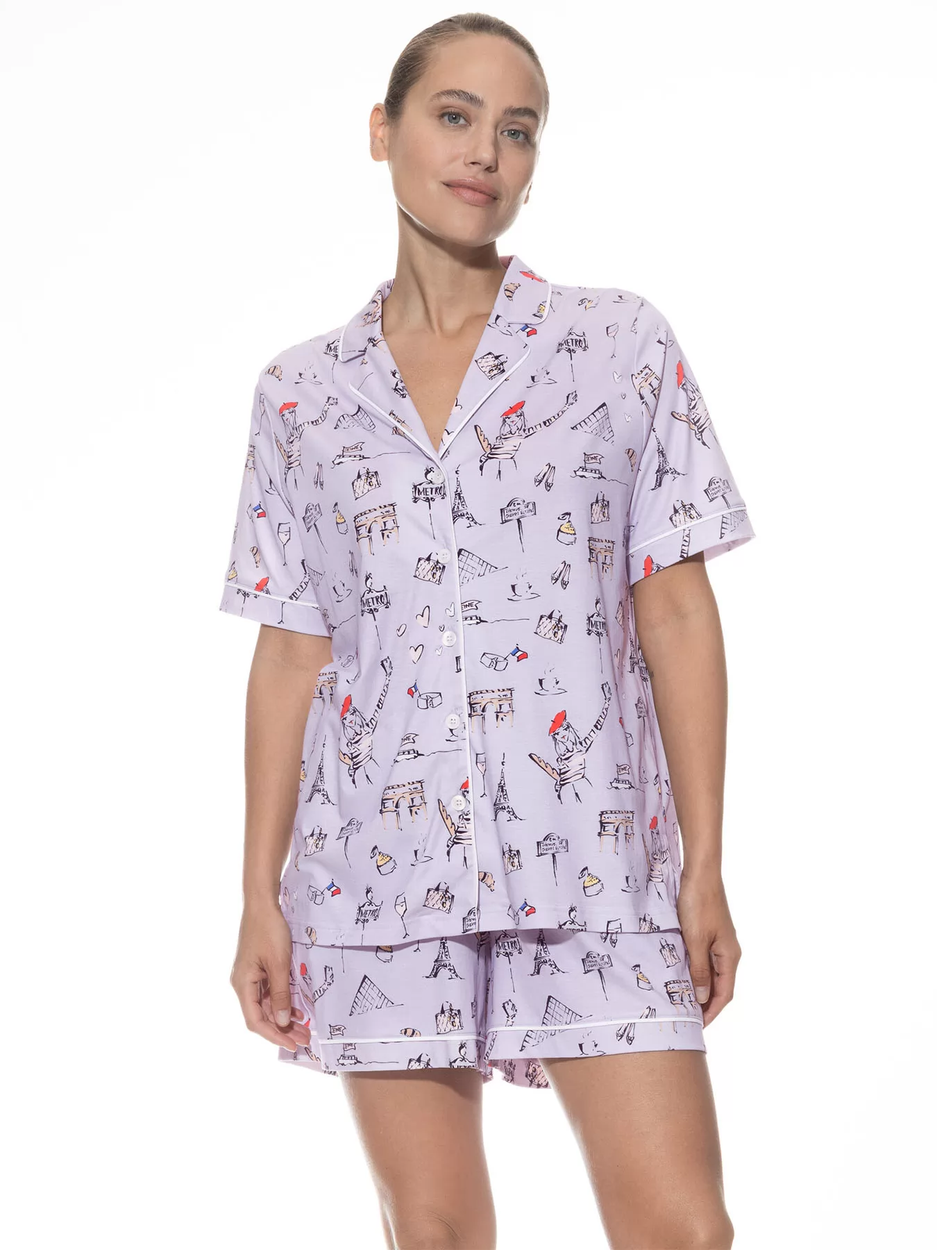 Fioletowy Piżama damska mey France Sensation 1240062 - zdjęcie 1