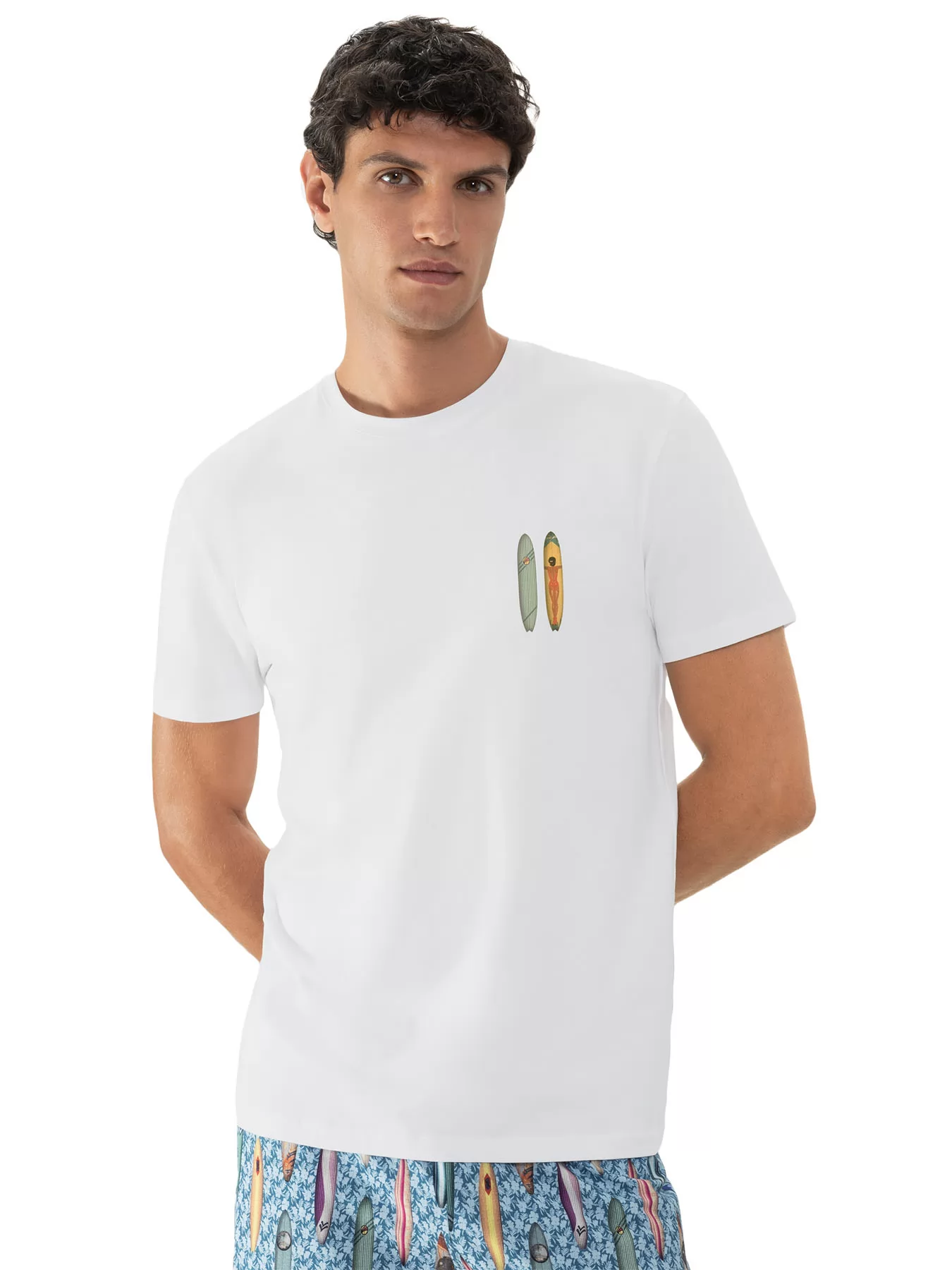 Biały Koszulka męska mey Beach Board Dreams 2210013 - zdjęcie 1
