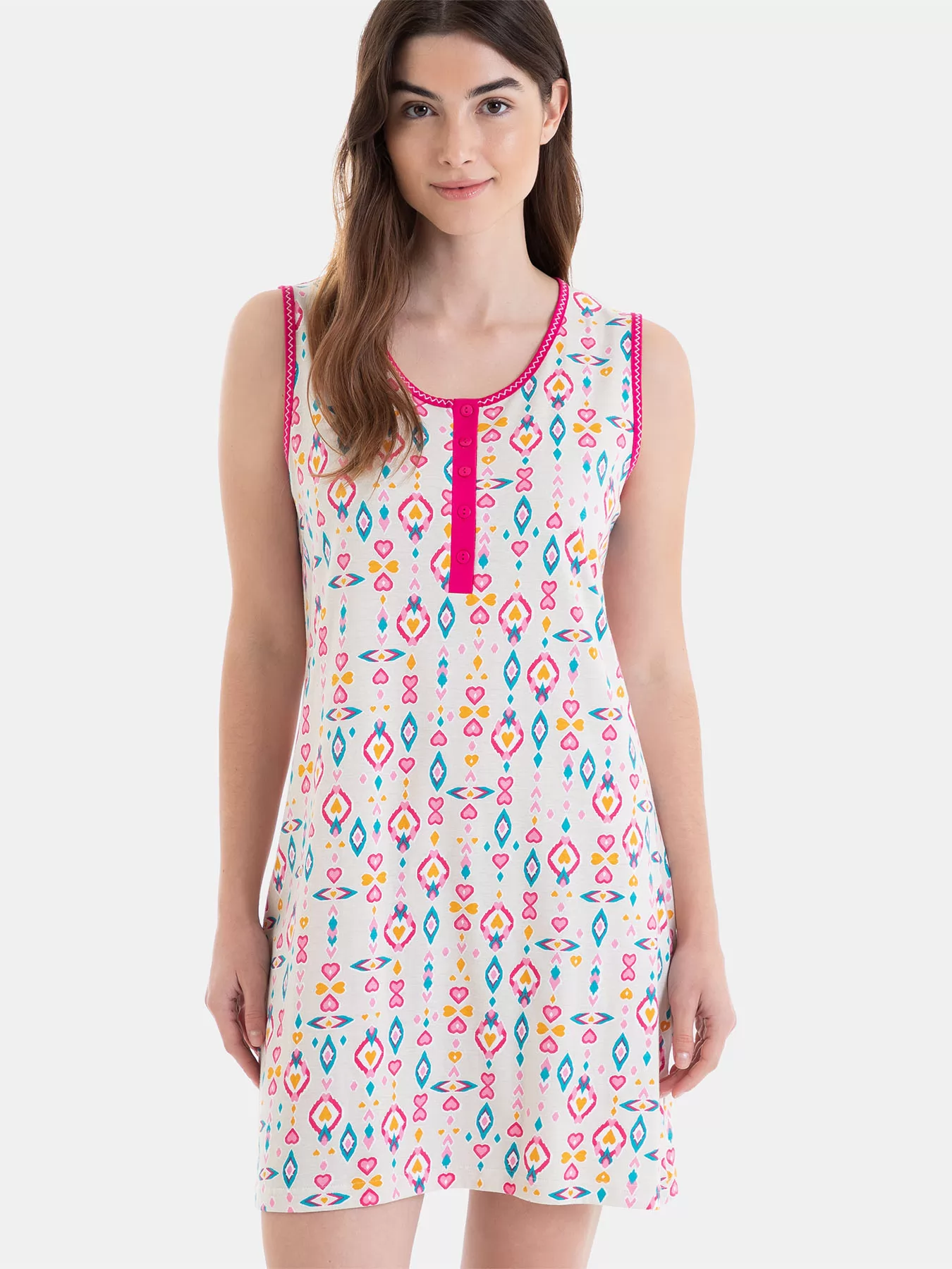 Biały, różowy Koszula nocna Massana 257200 - zdjęcie 5