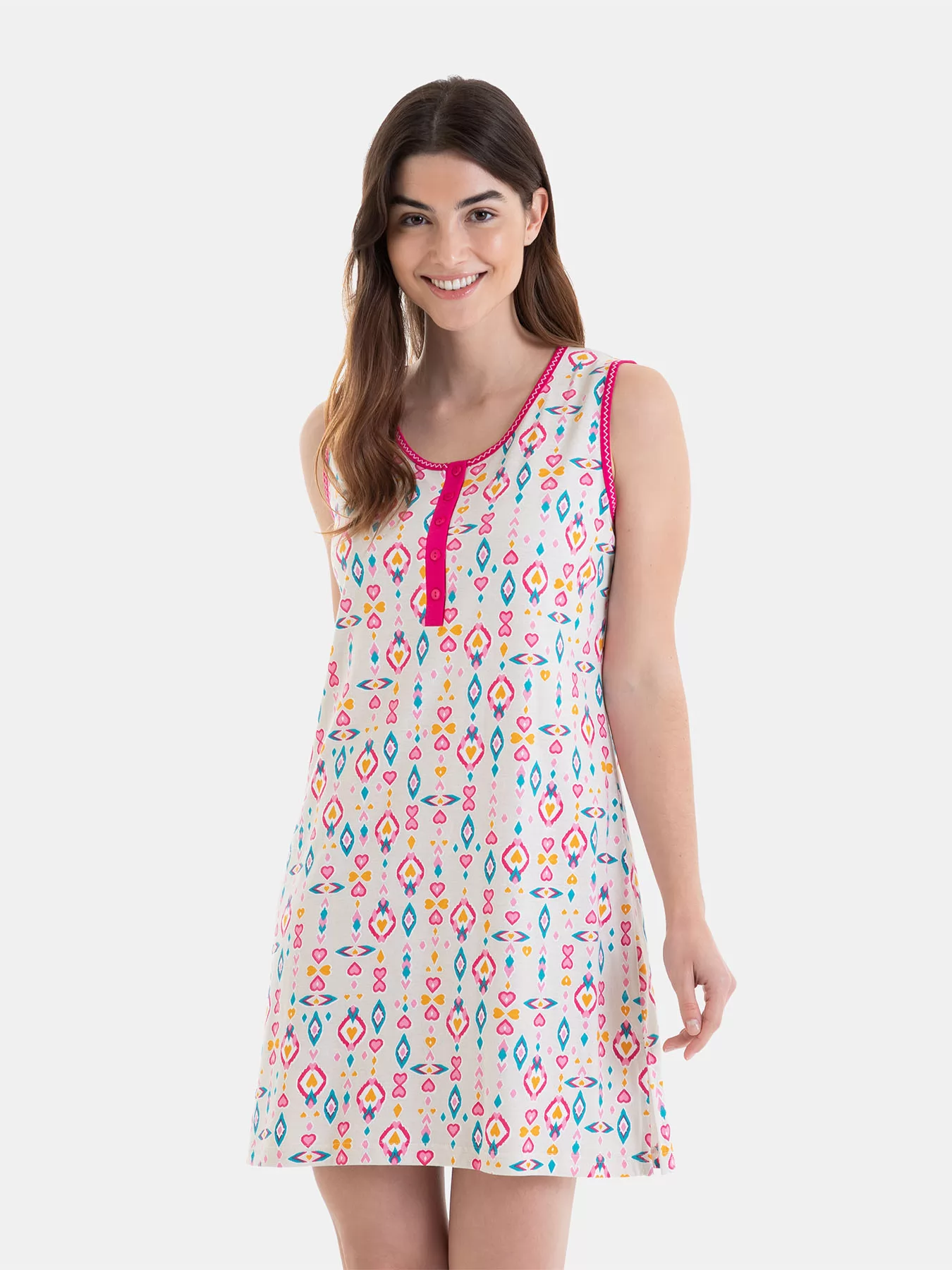 Biały, różowy Koszula nocna Massana 257200 - zdjęcie 3