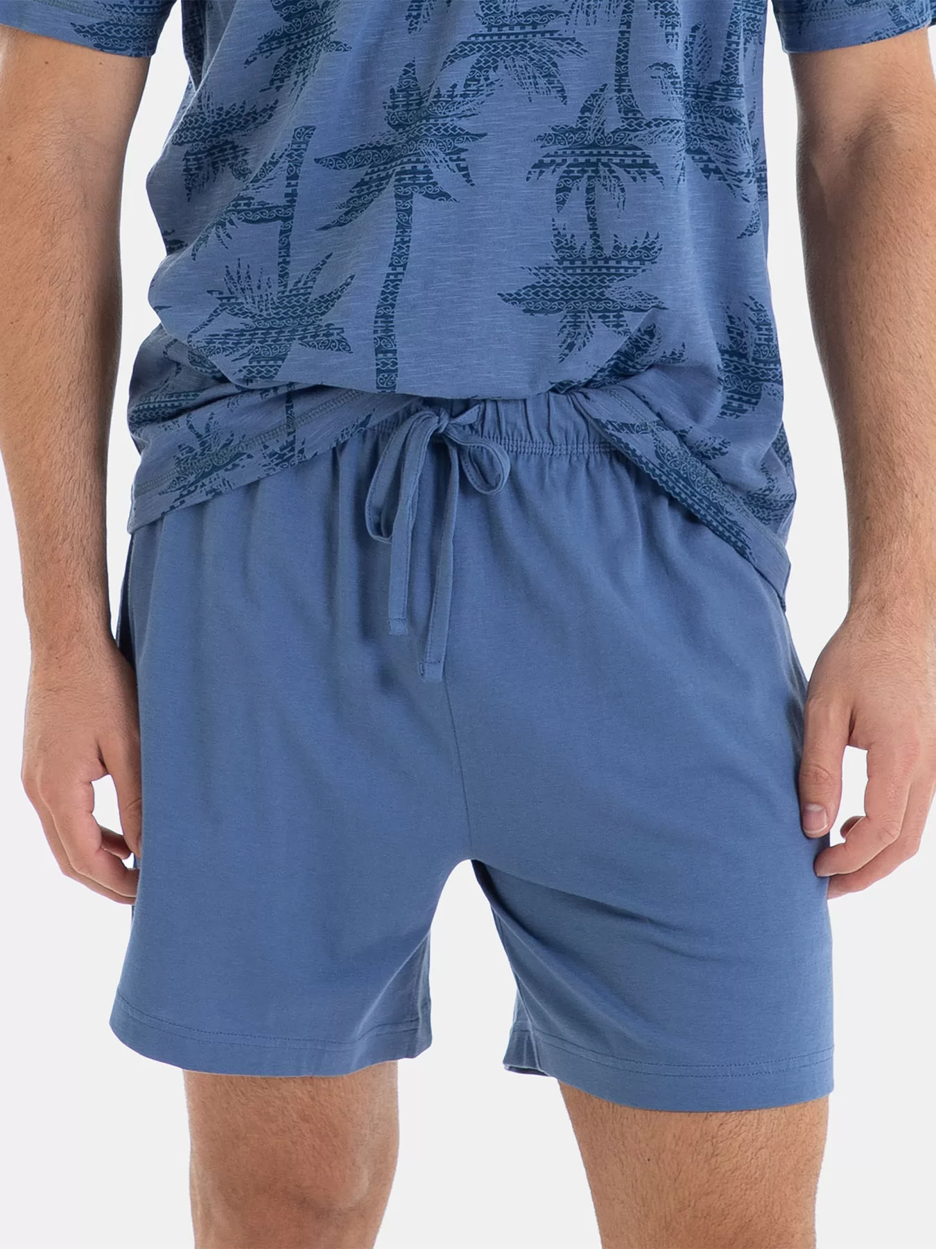 Niebieski Piżama męska Massana 251304 - zdjęcie 3