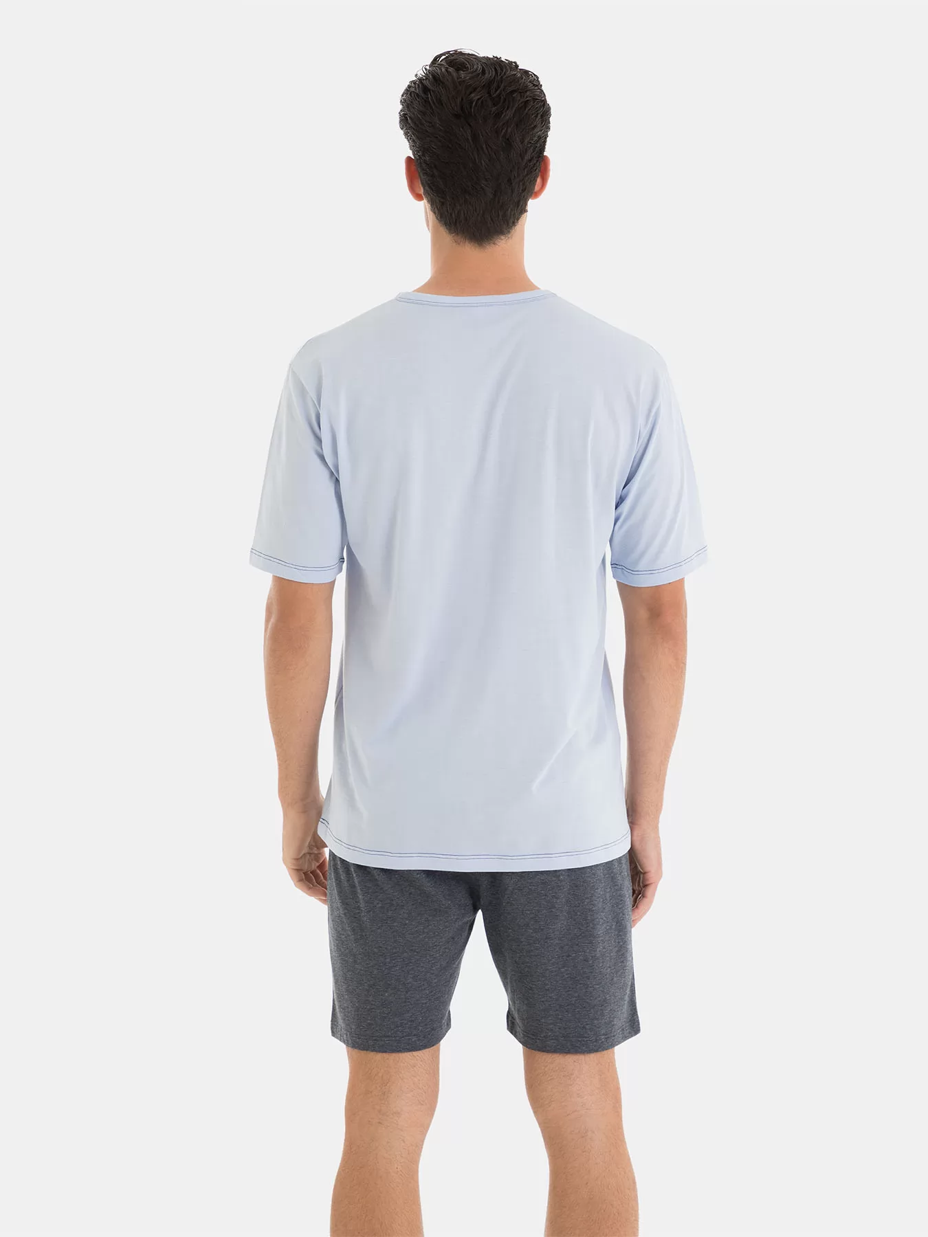 Antracytowy, niebieski Piżama męska Massana 251315 - zdjęcie 2