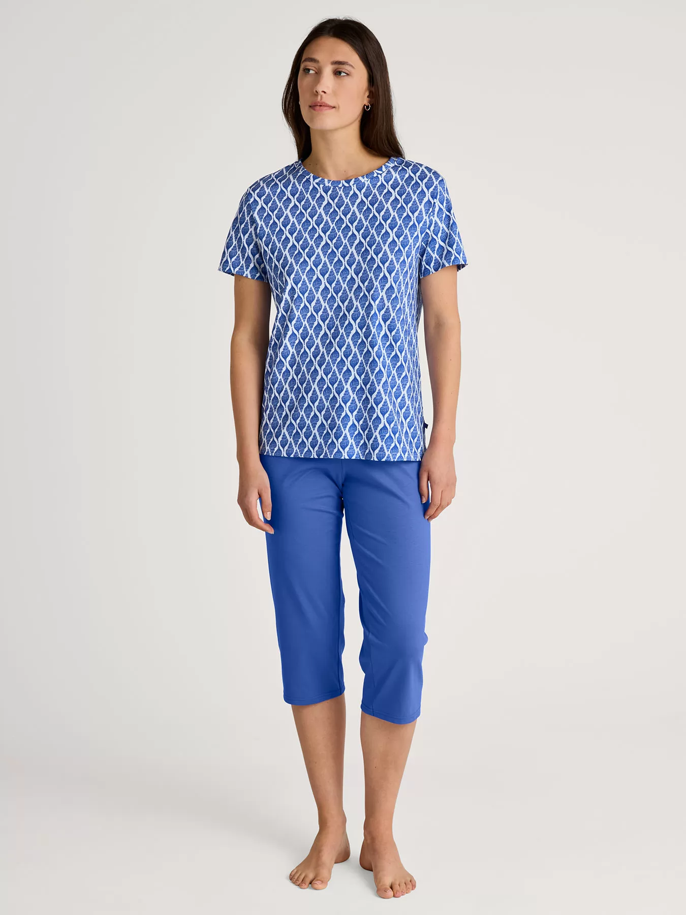 Niebieski Piżama damska Calida Shell Nights 43153 - zdjęcie 1