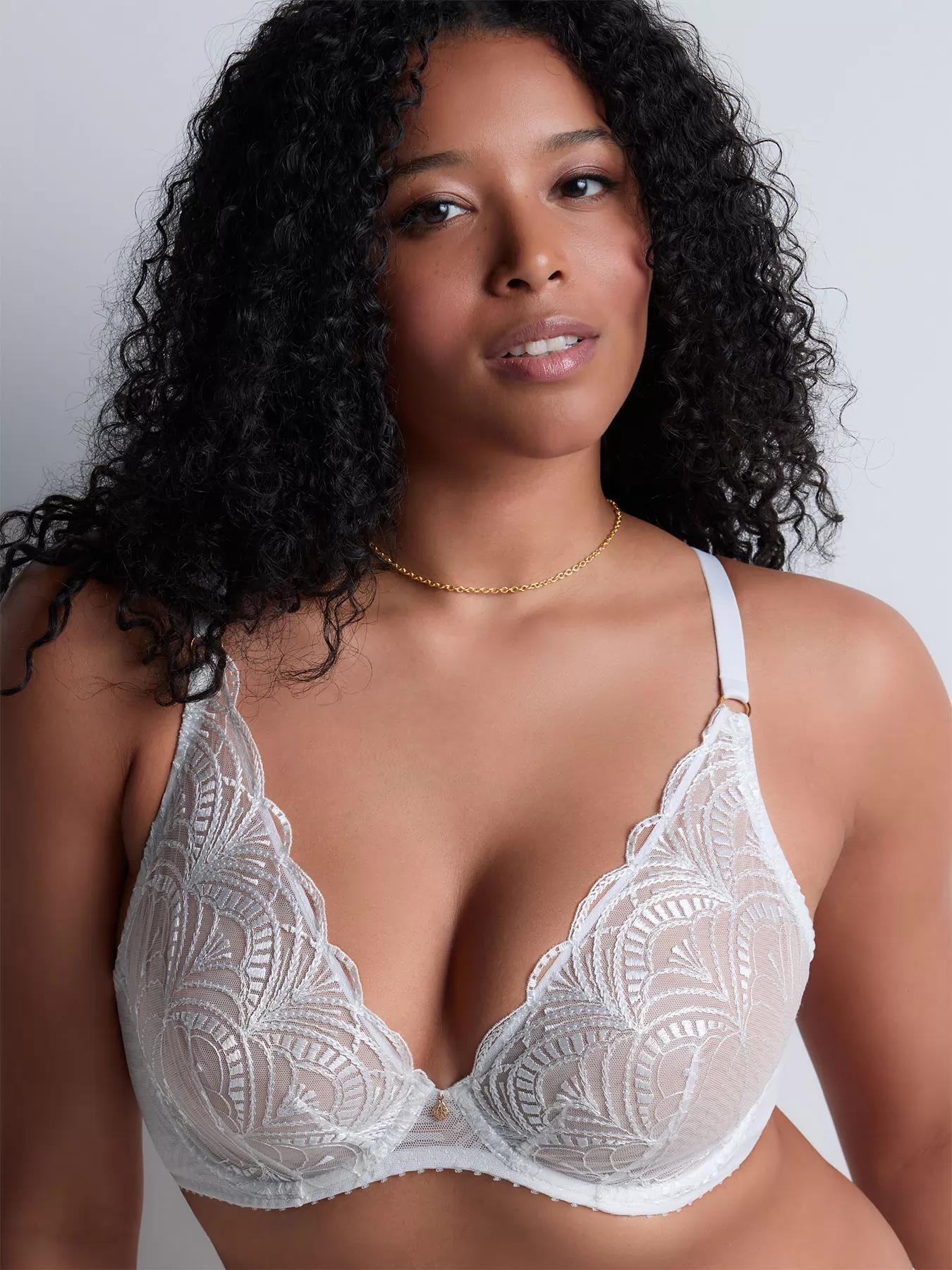 Biały Biustonosz triangle Aubade Vibes 2BF12 - zdjęcie 3