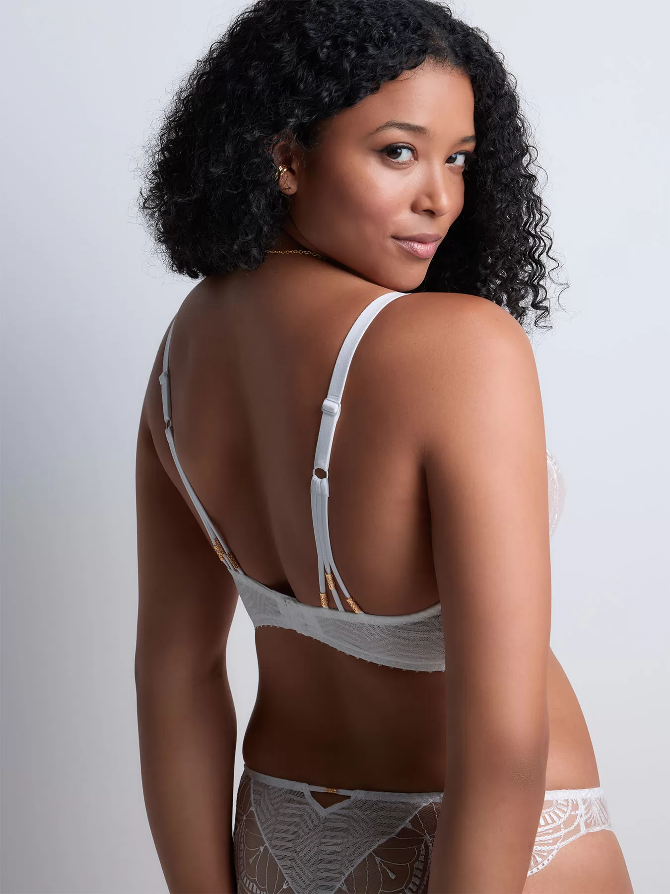 Biały Biustonosz triangle Aubade Vibes 2BF12 - zdjęcie 4