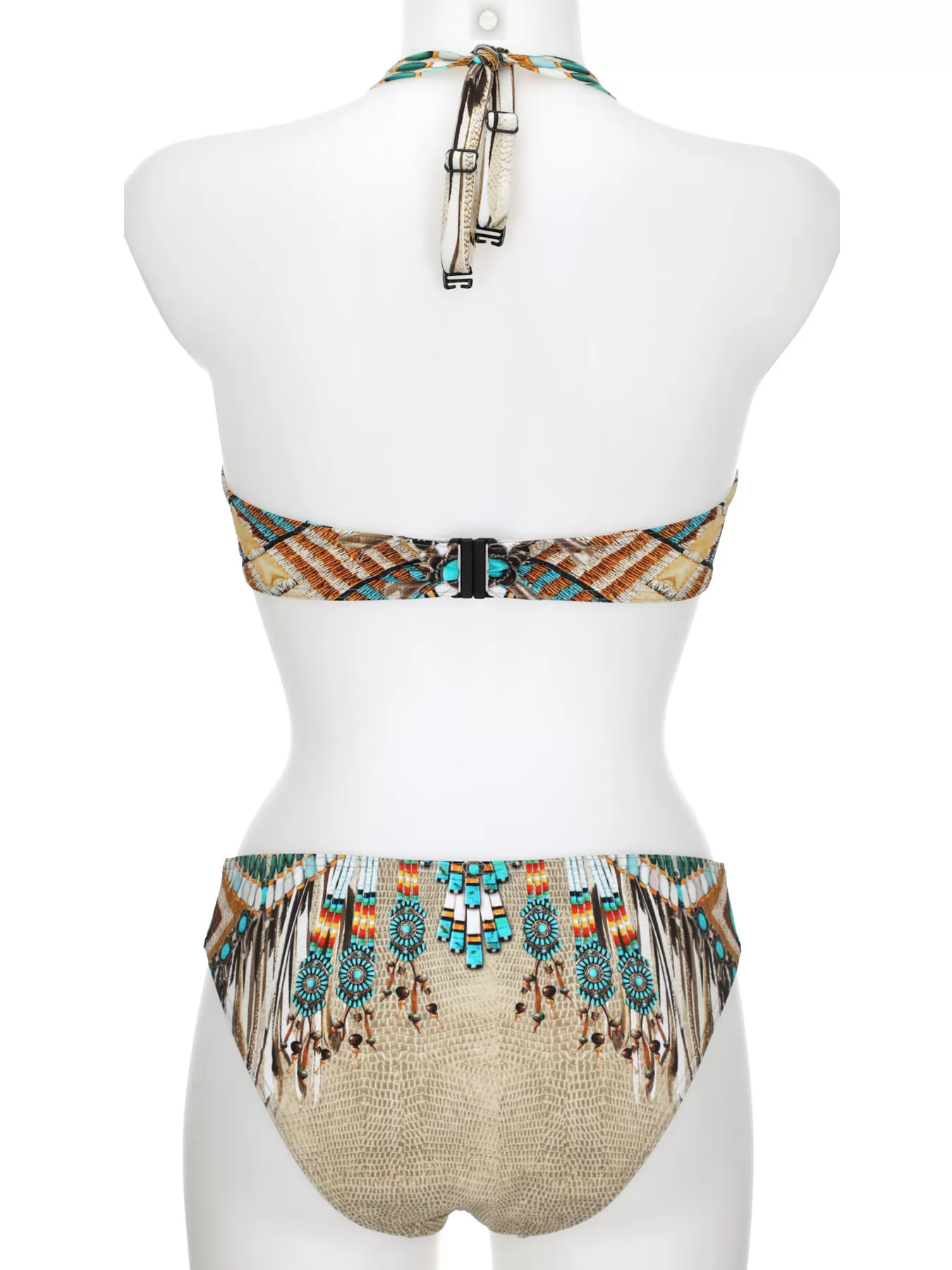 Beżowy, niebieski, wielobarwny Kostium kąpielowy Sunflair 71032 - zdjęcie 6