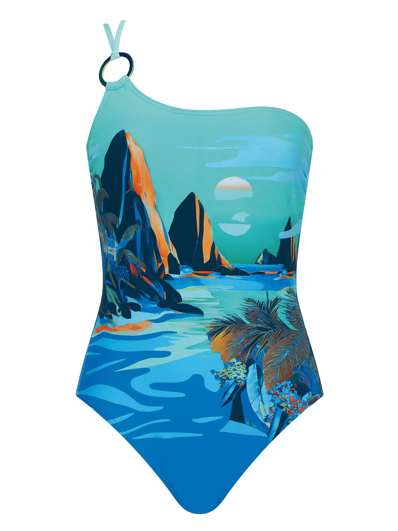 Niebieski, wielobarwny Kostium kąpielowy Sunflair 72043 - zdjęcie 4