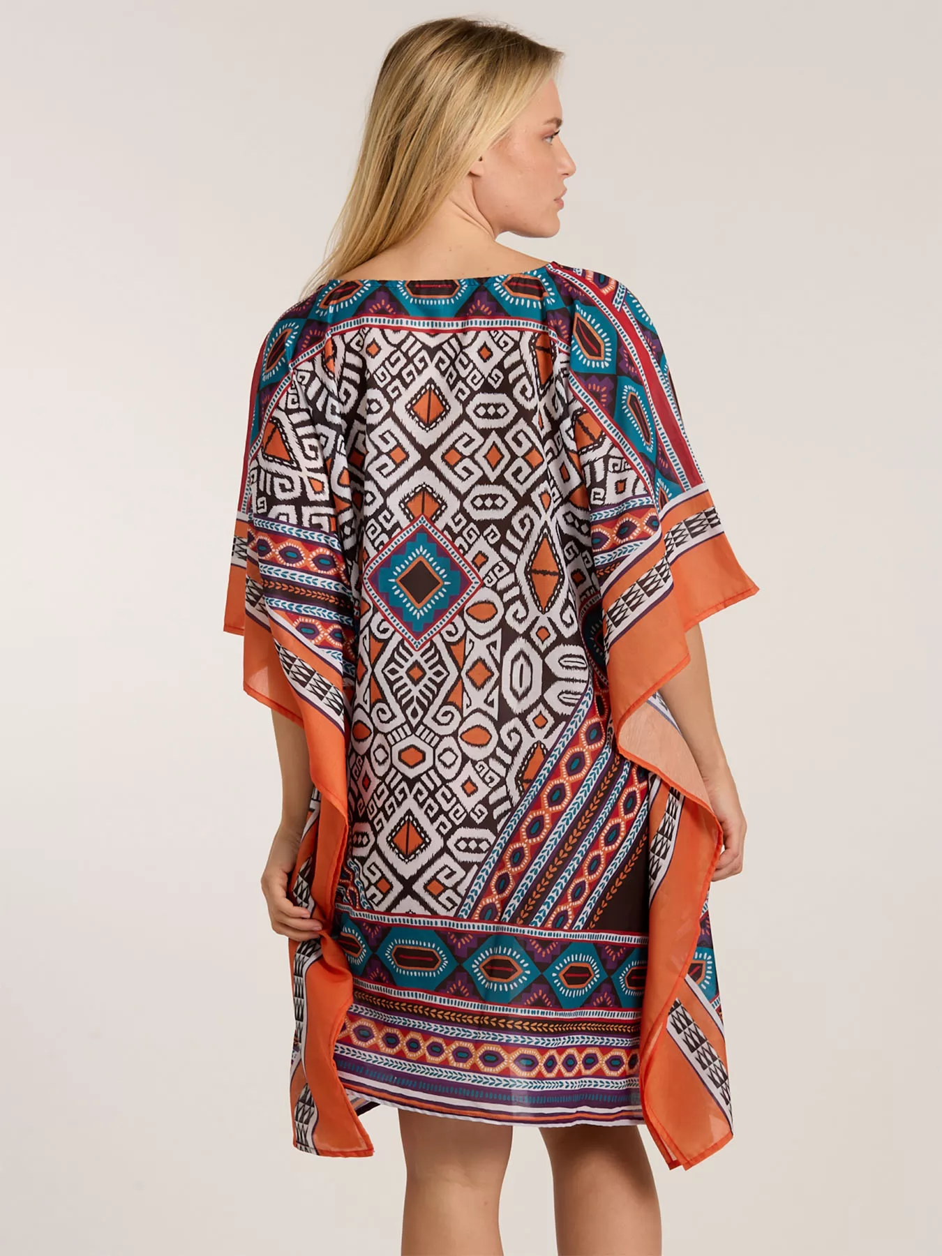Pomarańczowy, wielobarwny Tunika plażowa Sunflair 75805 - zdjęcie 2