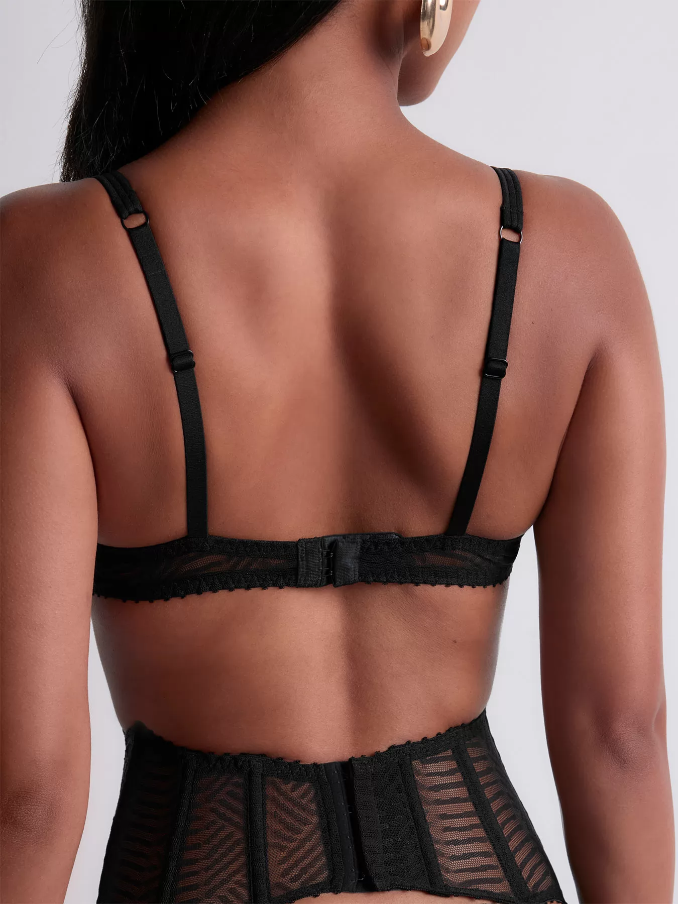 Czarny Biustonosz balkonetka Aubade Vibes 2BF14 - zdjęcie 5