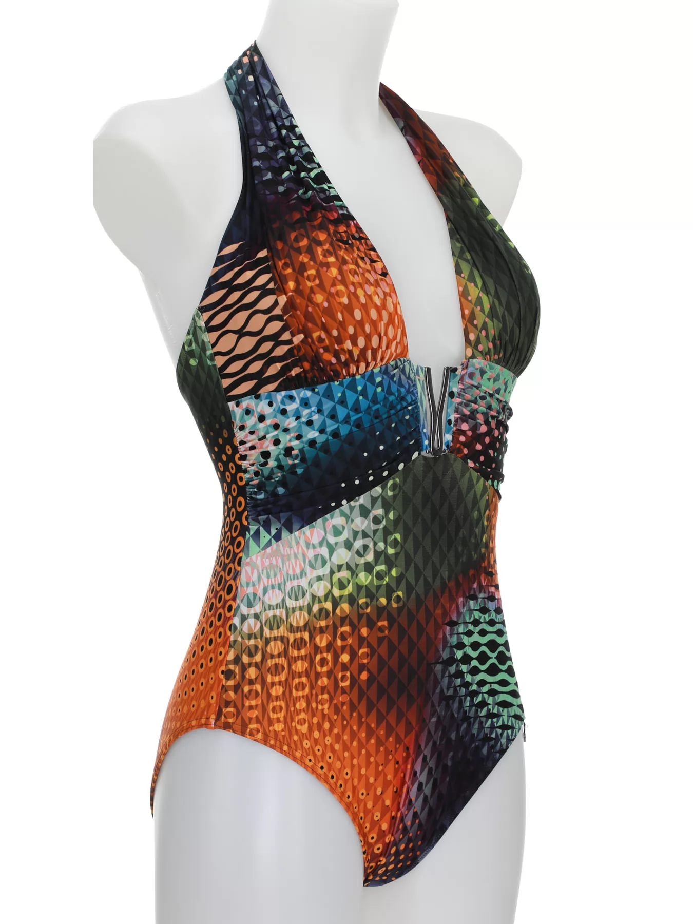 Pomarańczowy, wielobarwny, zielony Kostium kąpielowy Opera 62611 - zdjęcie 6
