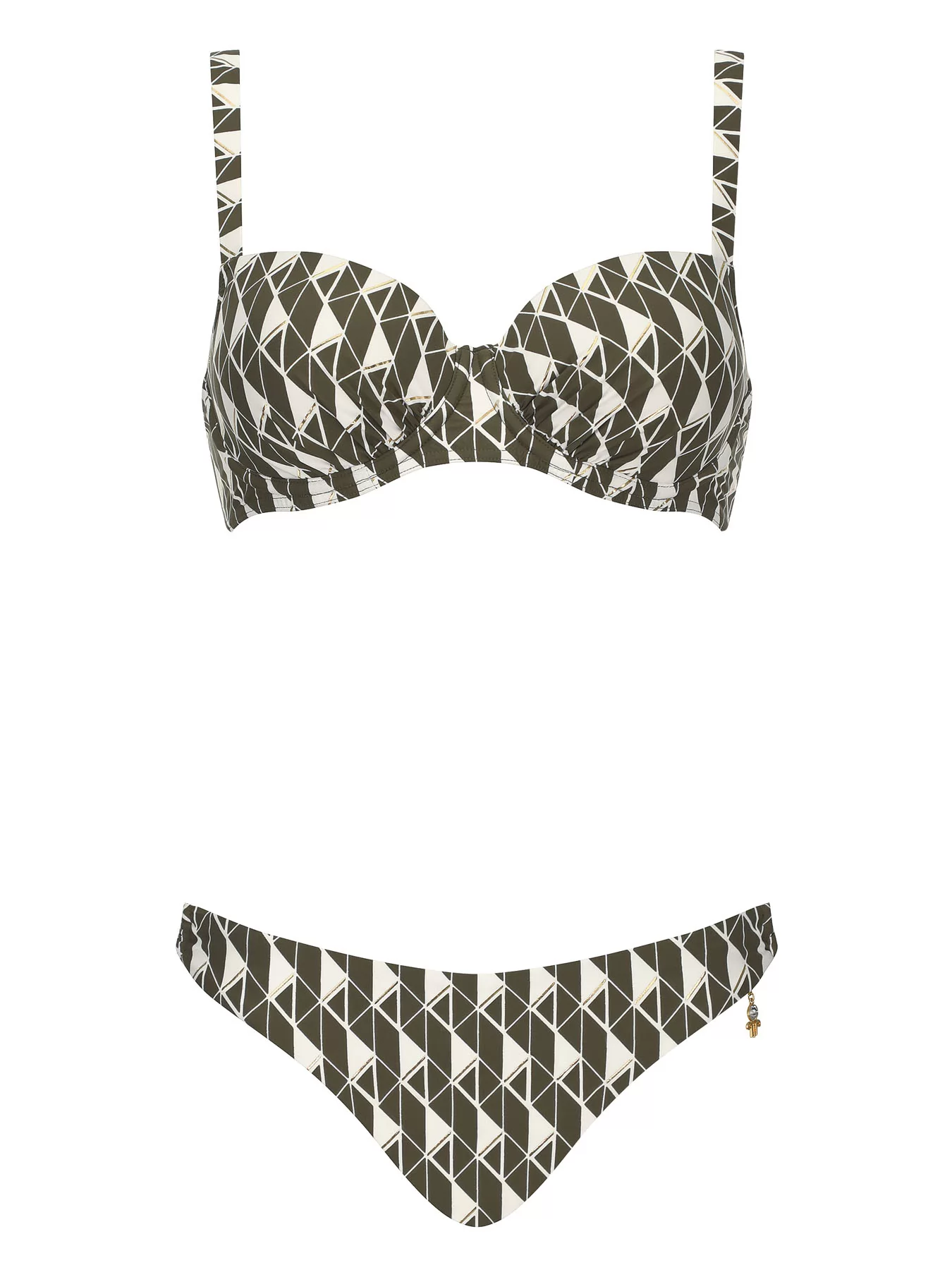 Kremowy, zielony, złoty Kostium kąpielowy Opera 61608 - zdjęcie 1