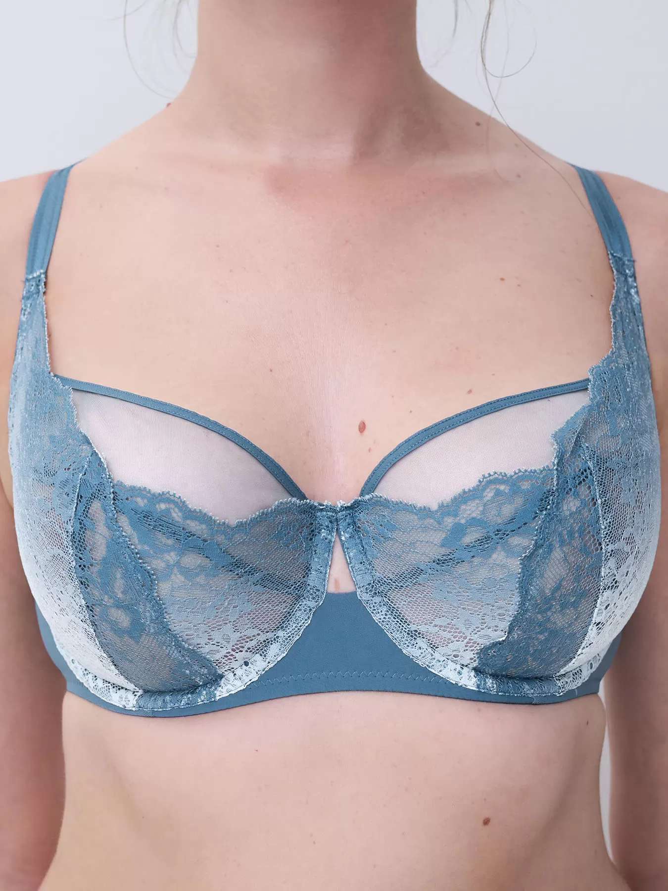 Niebieski Biustonosz balkonetka Chantelle Pulp Crush C22MM5 - zdjęcie 3