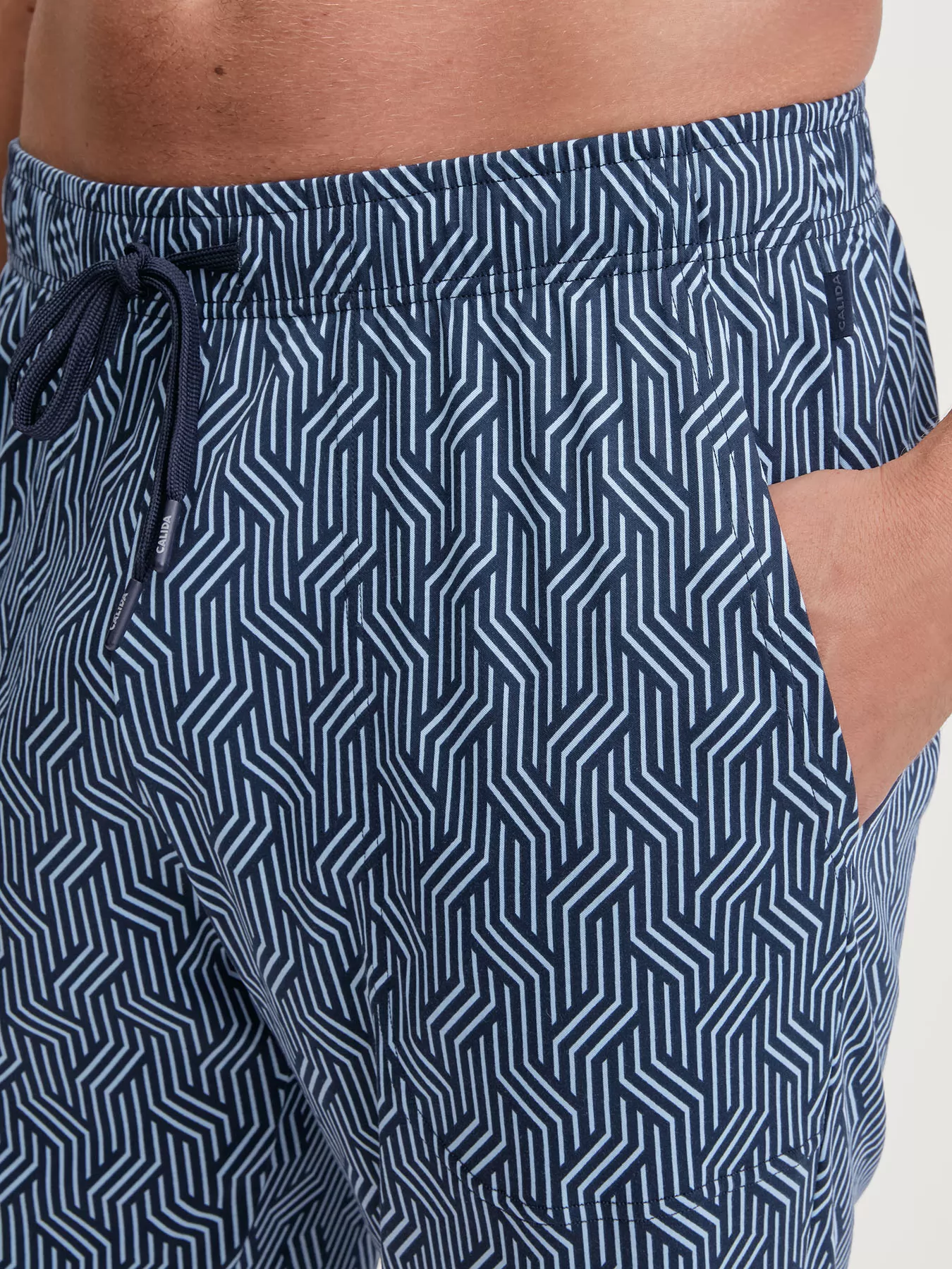 Niebieski Szorty męskie Calida RMX Sleep Free 27484 - zdjęcie 3