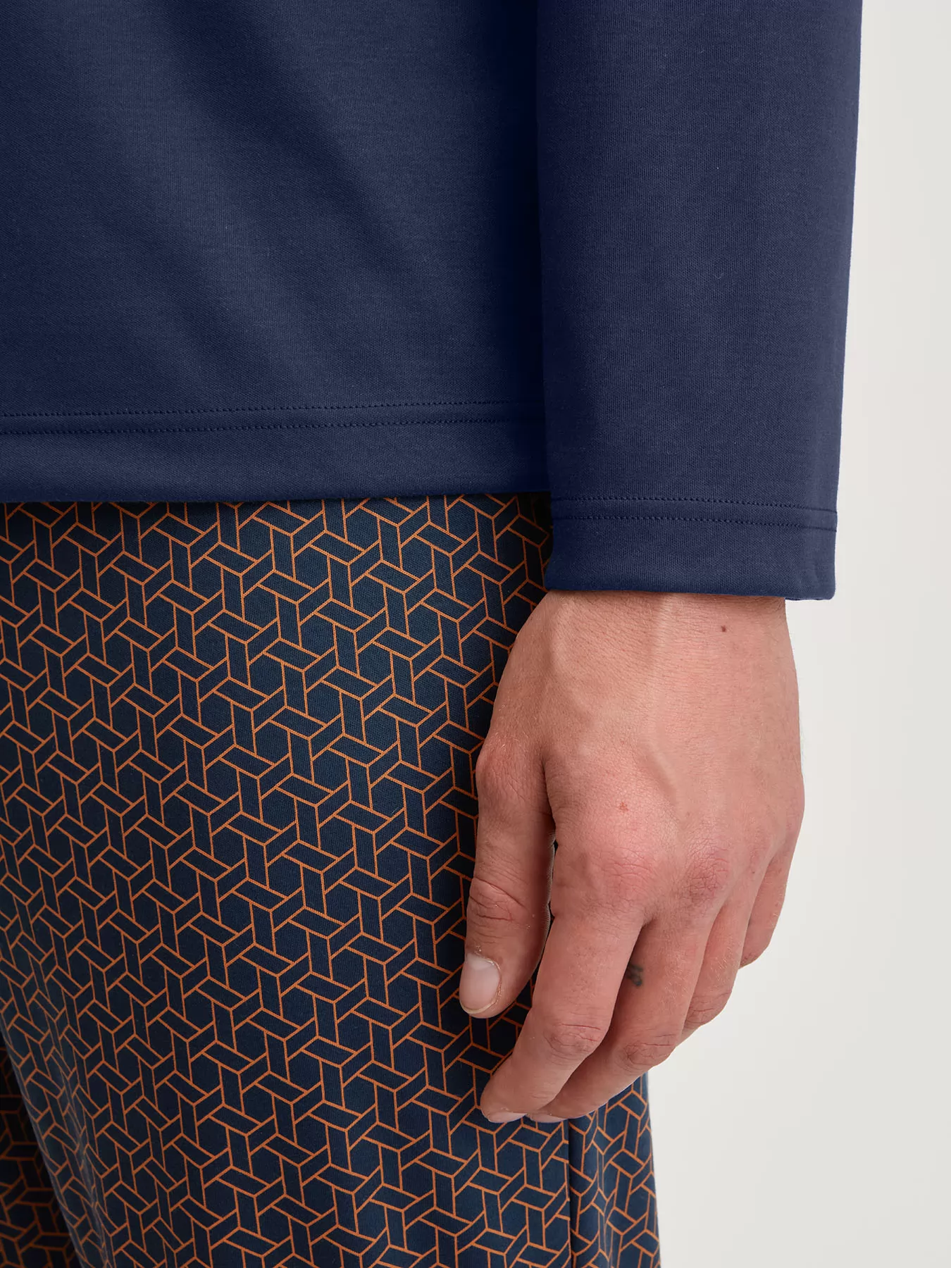 Granatowy Piżama męska Calida Relax Choice 46781 - zdjęcie 4