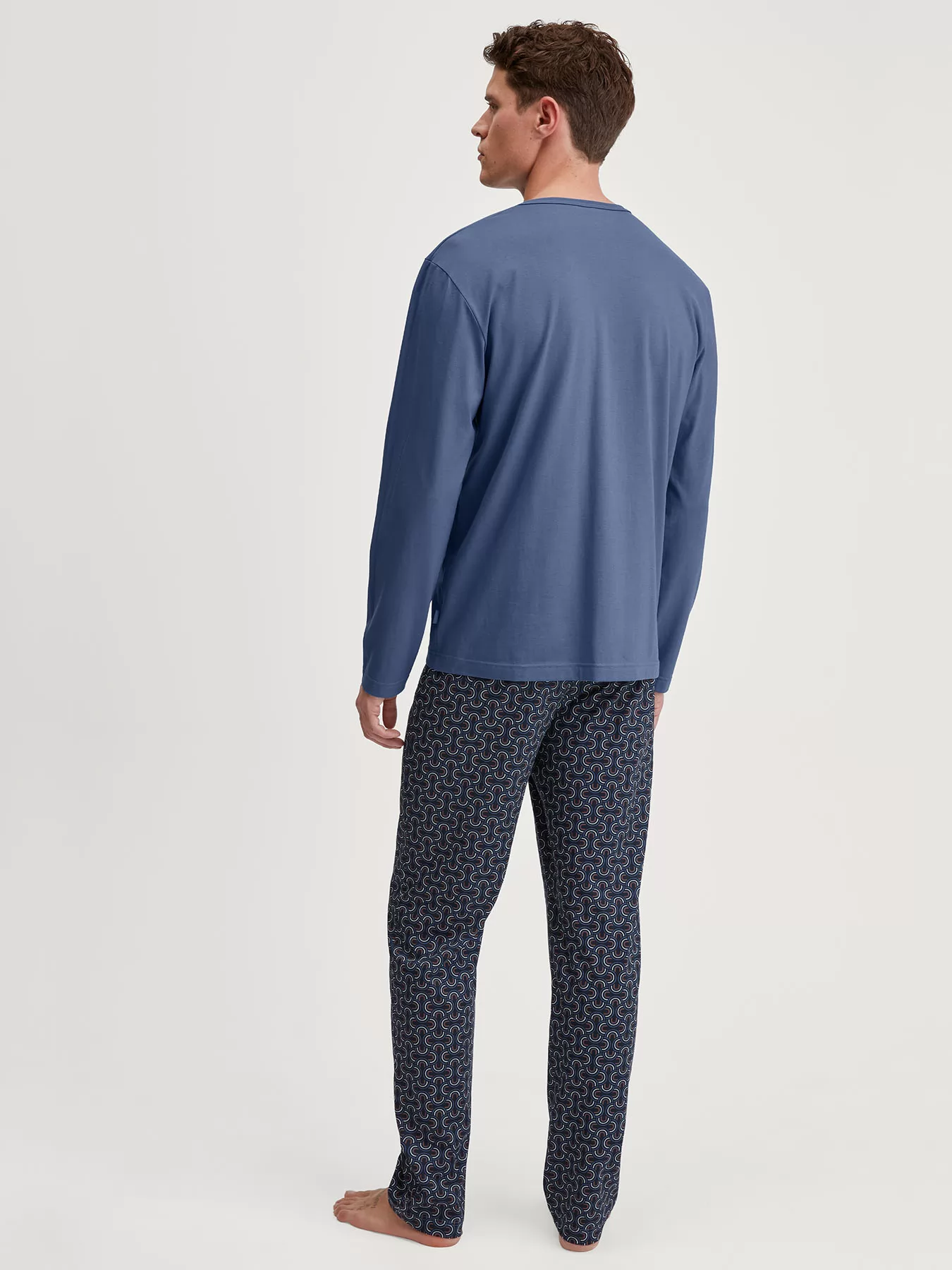Niebieski Piżama męska Calida Relax Imprint 47387 - zdjęcie 2