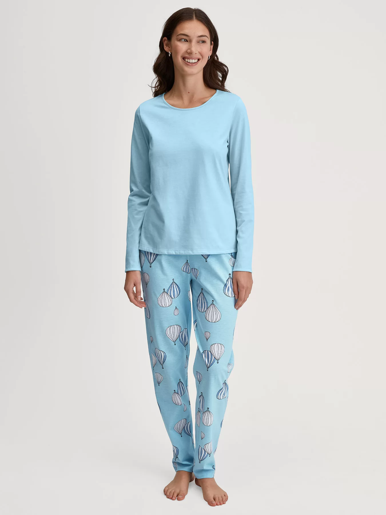 Niebieski Spodnie od piżamy Calida Favourites Journey 29148 - zdjęcie 4