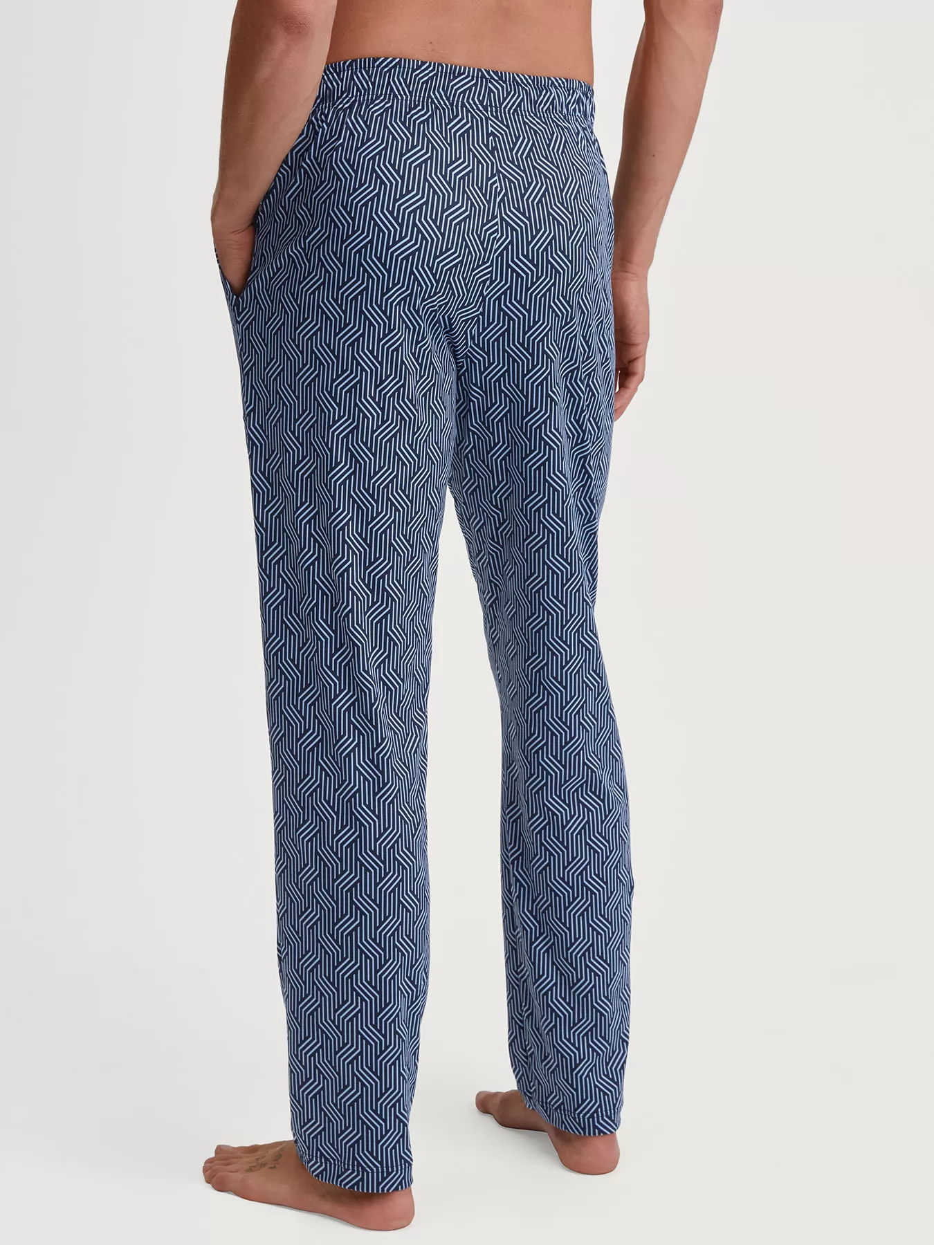 Niebieski Spodnie od piżamy Calida Remix Sleep Free 29584 - zdjęcie 2