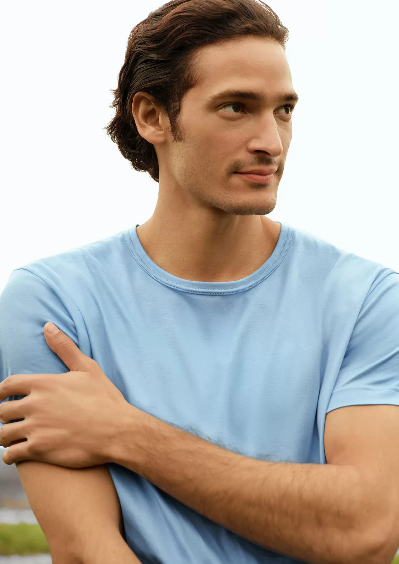 Niebieski Koszulka męska Calida RMX Sleep Free 14284 - zdjęcie 5