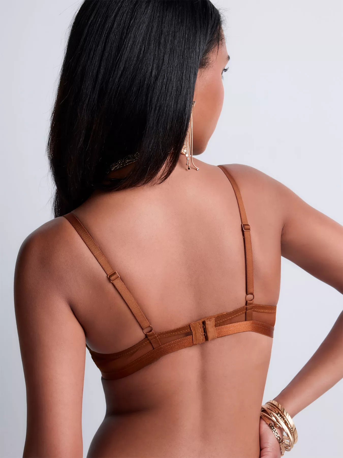 Złoty Biustonosz balkonetka Aubade Rules of Attraction 4BF14 - zdjęcie 2