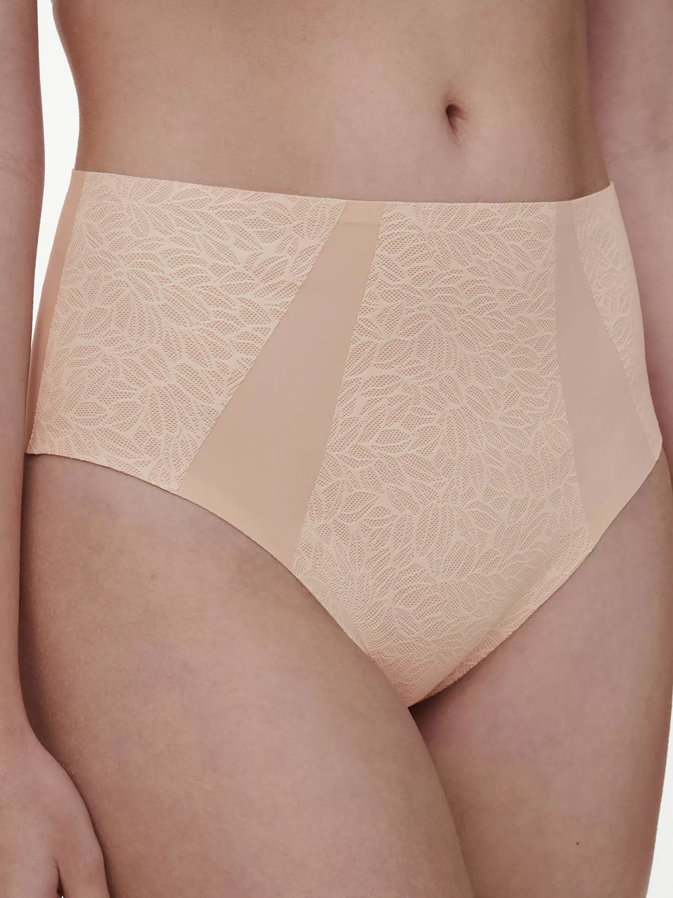Beżowy Figi wysokie Chantelle Pure Lace C18IC5 - zdjęcie 3