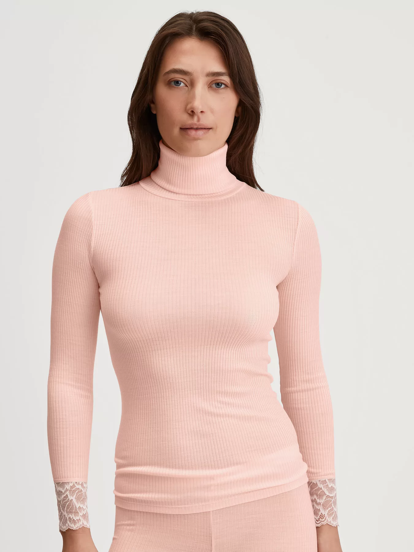 Pudrowy róż, różowy Jedwabna koszulka damska Calida Silky Wool Joy 15097 - zdjęcie 1