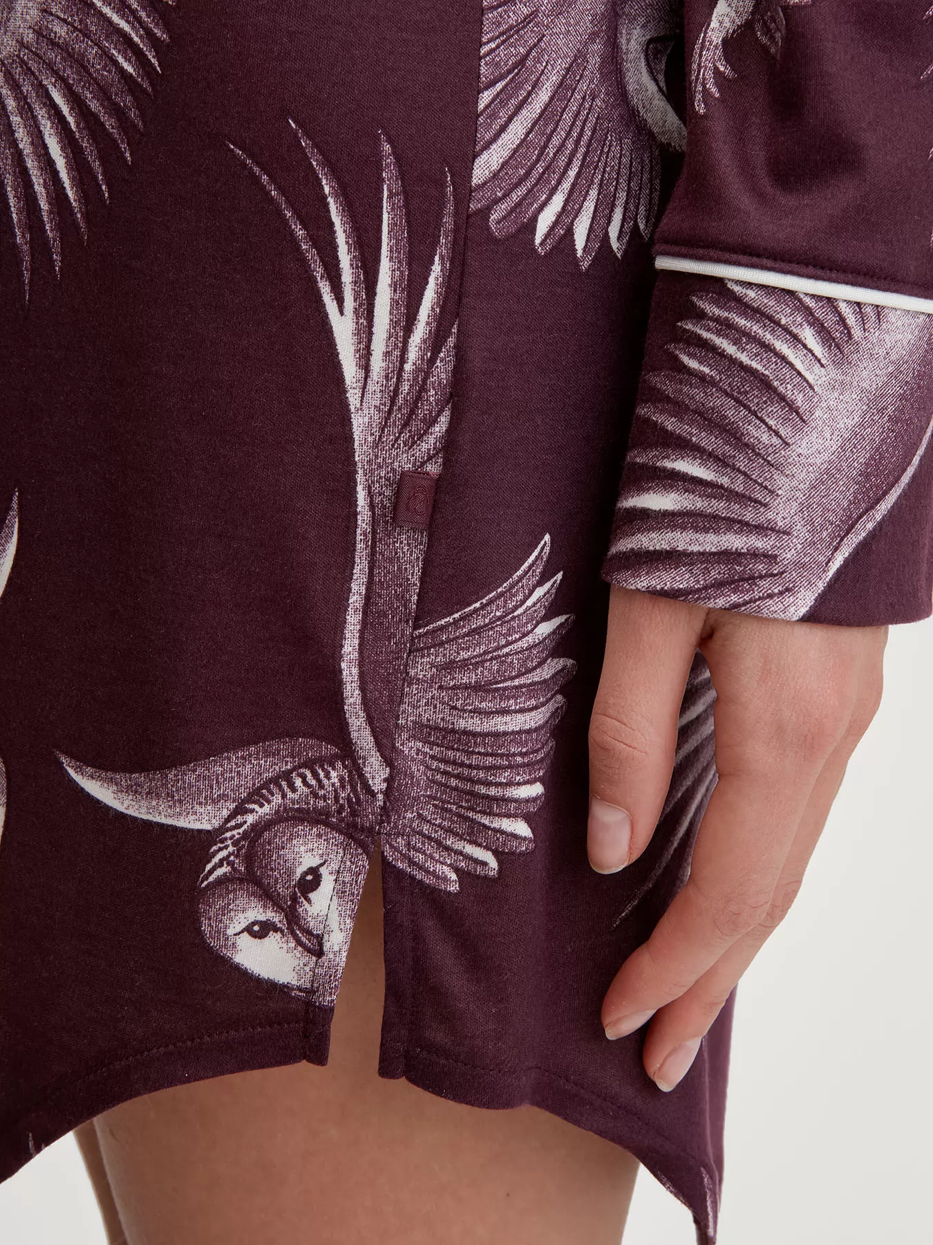 Brązowy, fioletowy Jedwabna koszula nocna Calida Moonlight Dreams 32855 - zdjęcie 4