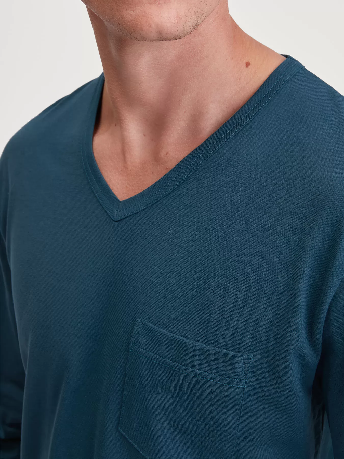 Niebieski Piżama męska Calida Relax Imprint 47687 - zdjęcie 3