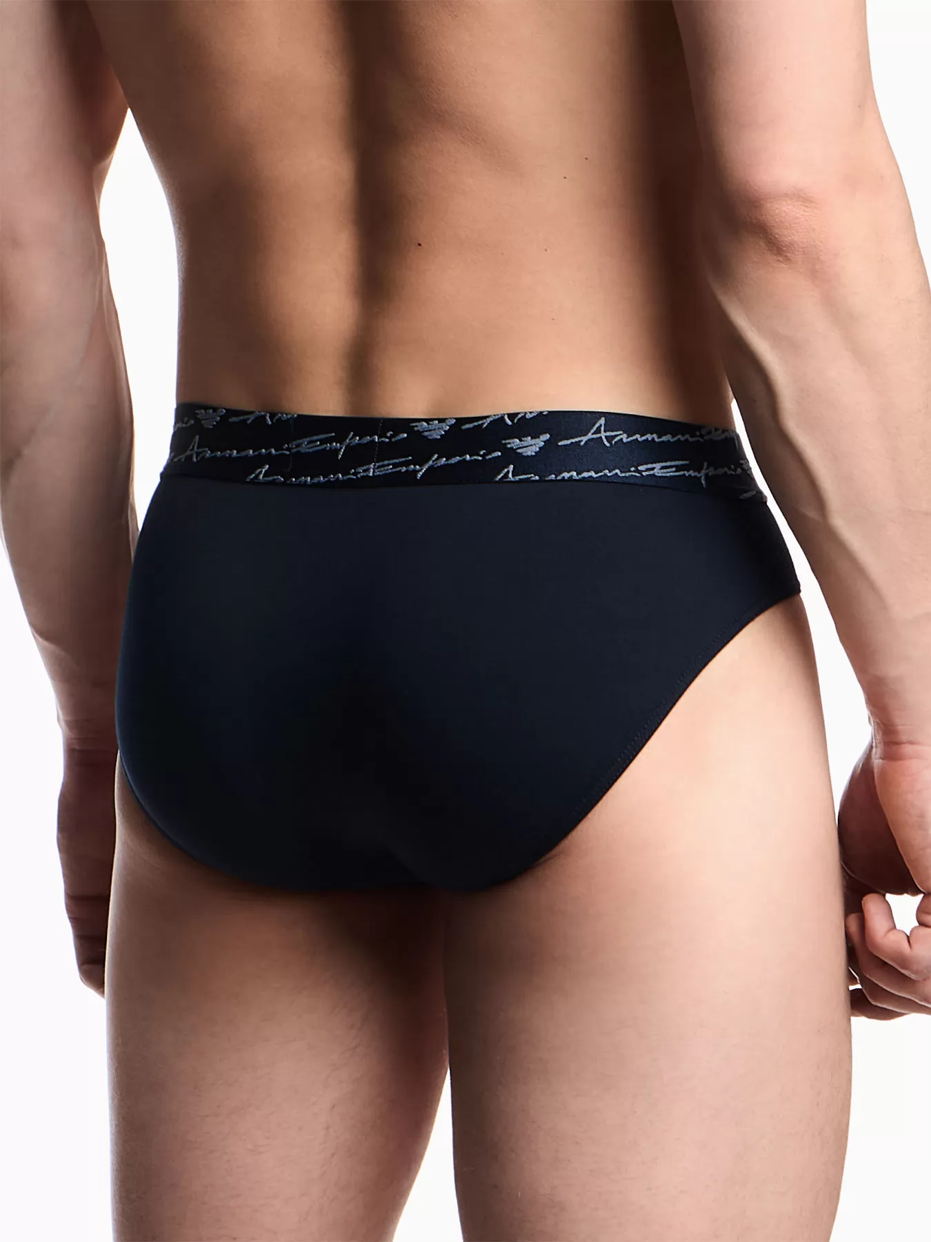 Granatowy Slipy męskie 2PACK Emporio Armani M000251AF15007 - zdjęcie 3