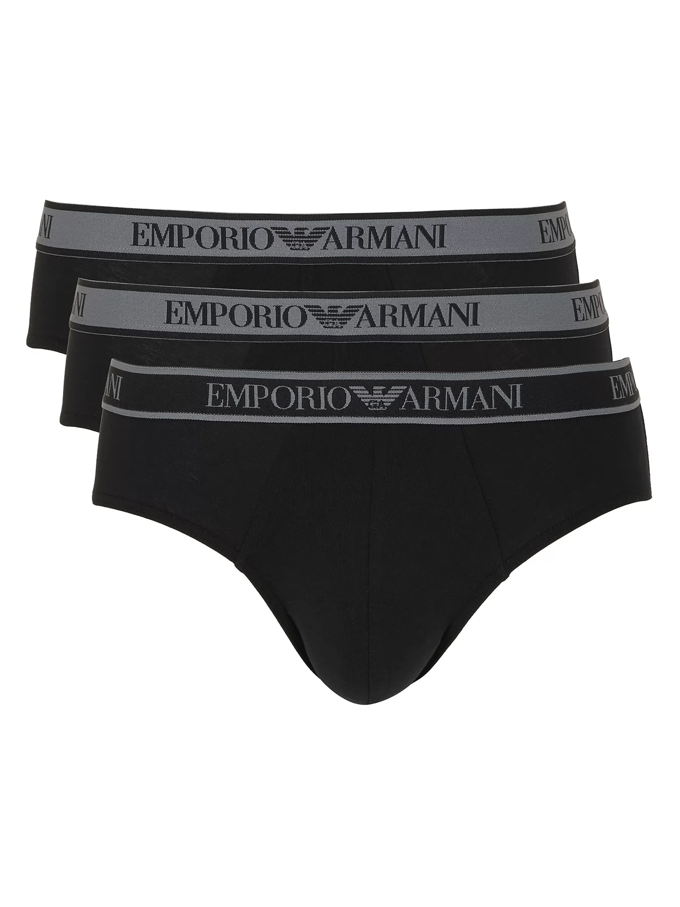 Czarny, szary Slipy męskie 3PACK Emporio Armani M000258AF10779 - zdjęcie 4