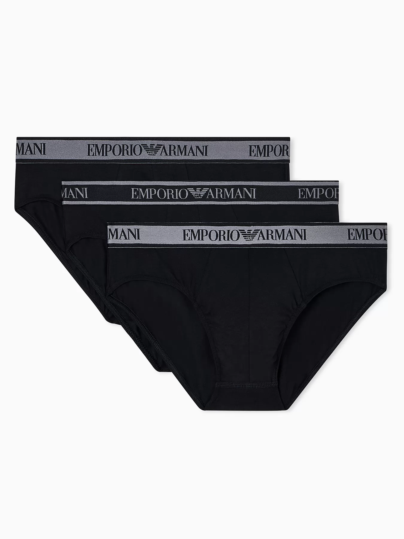 Czarny, szary Slipy męskie 3PACK Emporio Armani M000258AF10779 - zdjęcie 2