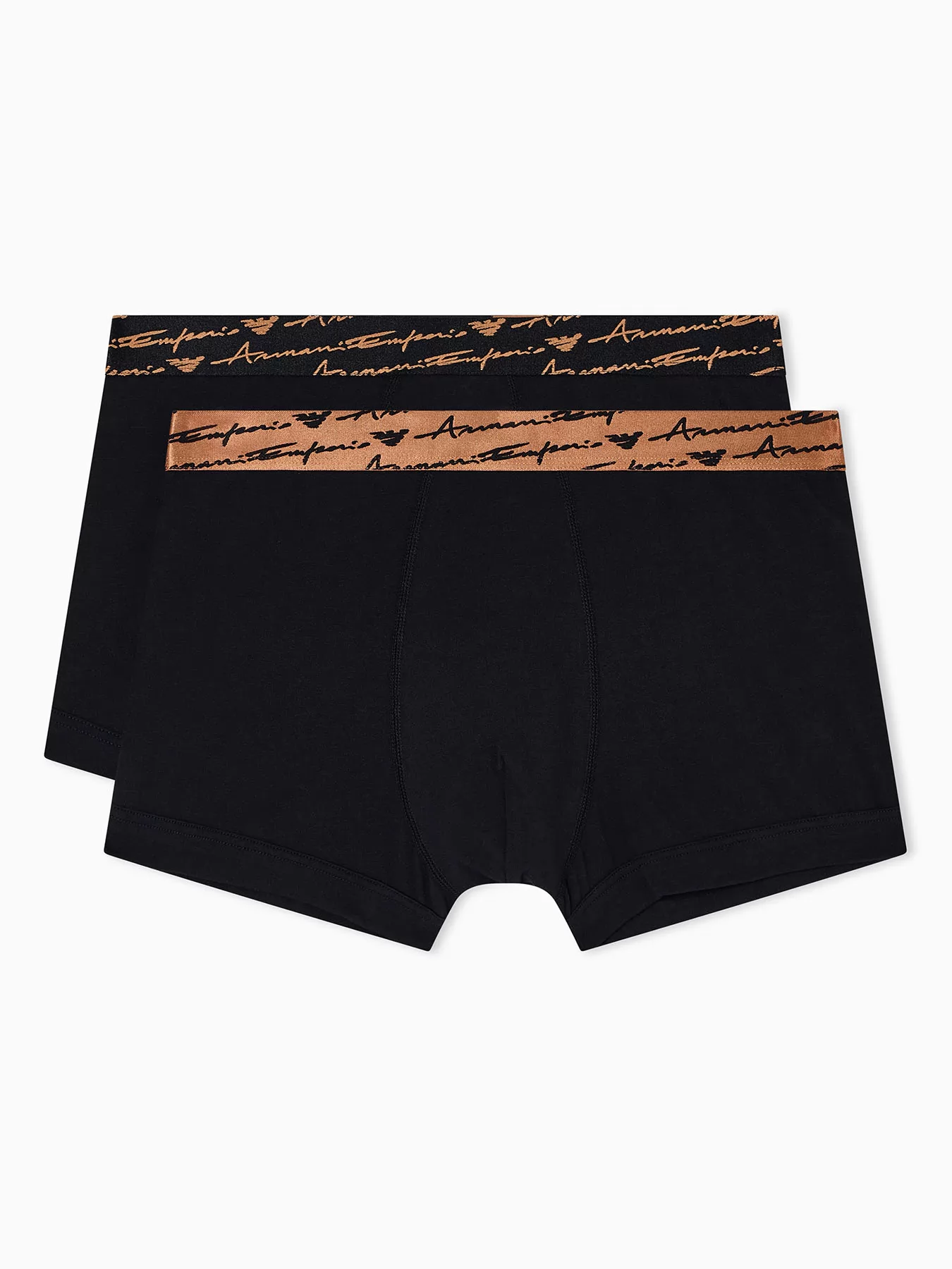 Czarny, złoty Bokserki męskie 2PACK Emporio Armani M000253AF15007 - zdjęcie 2