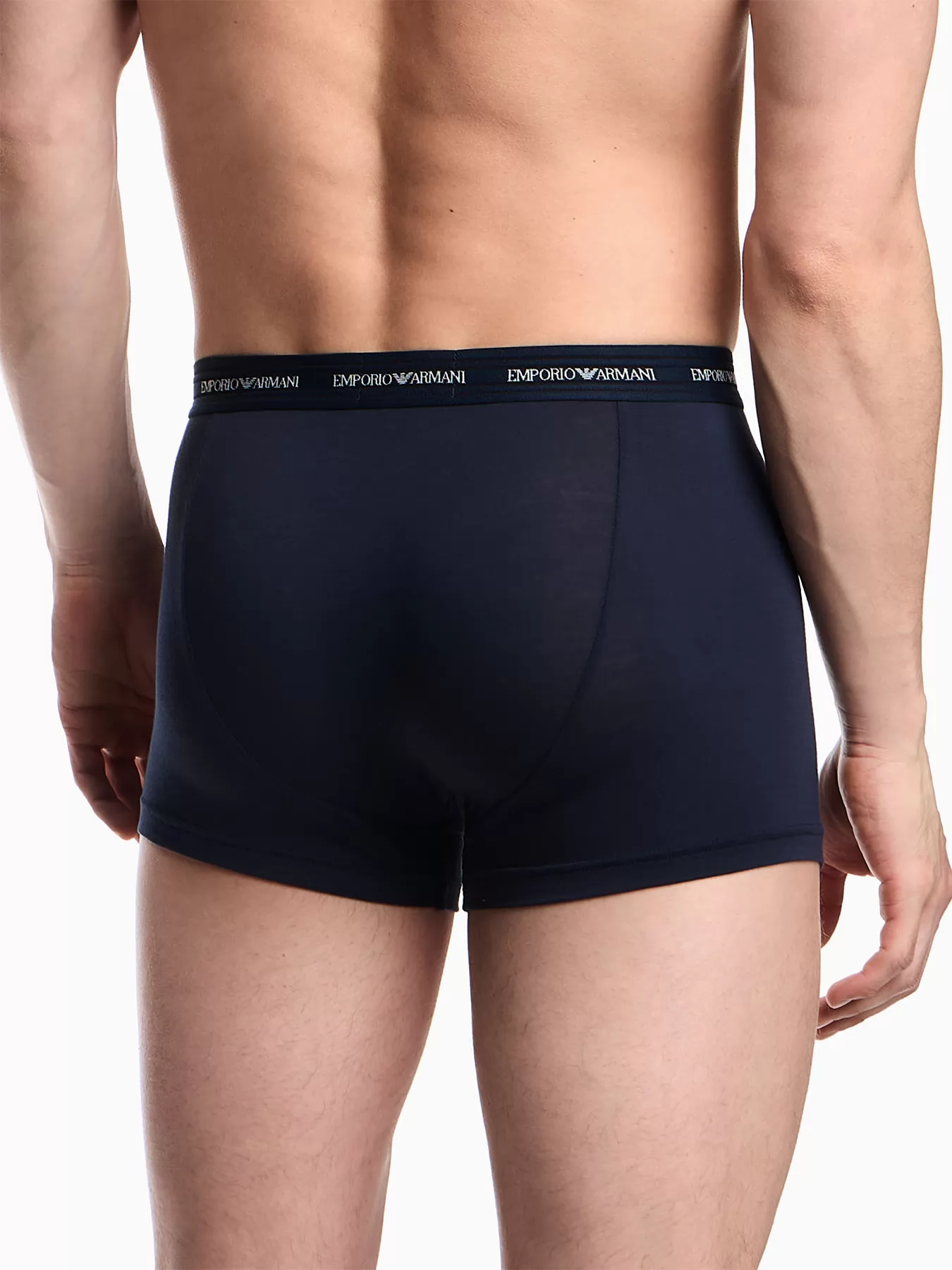 Biały, granatowy Bokserki męskie 2PACK Emporio Armani M000253AF14990 - zdjęcie 3