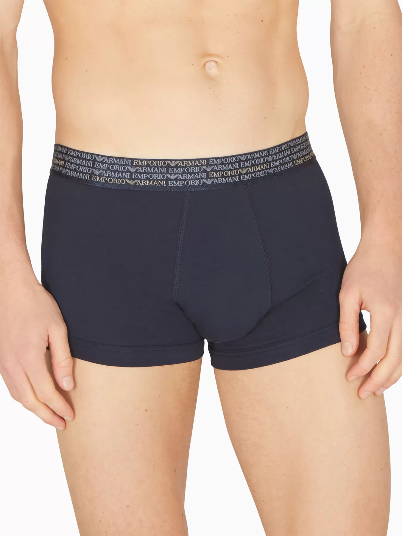 Granatowy Bokserki męskie 2PACK Emporio Armani M000253AF18544 - zdjęcie 2