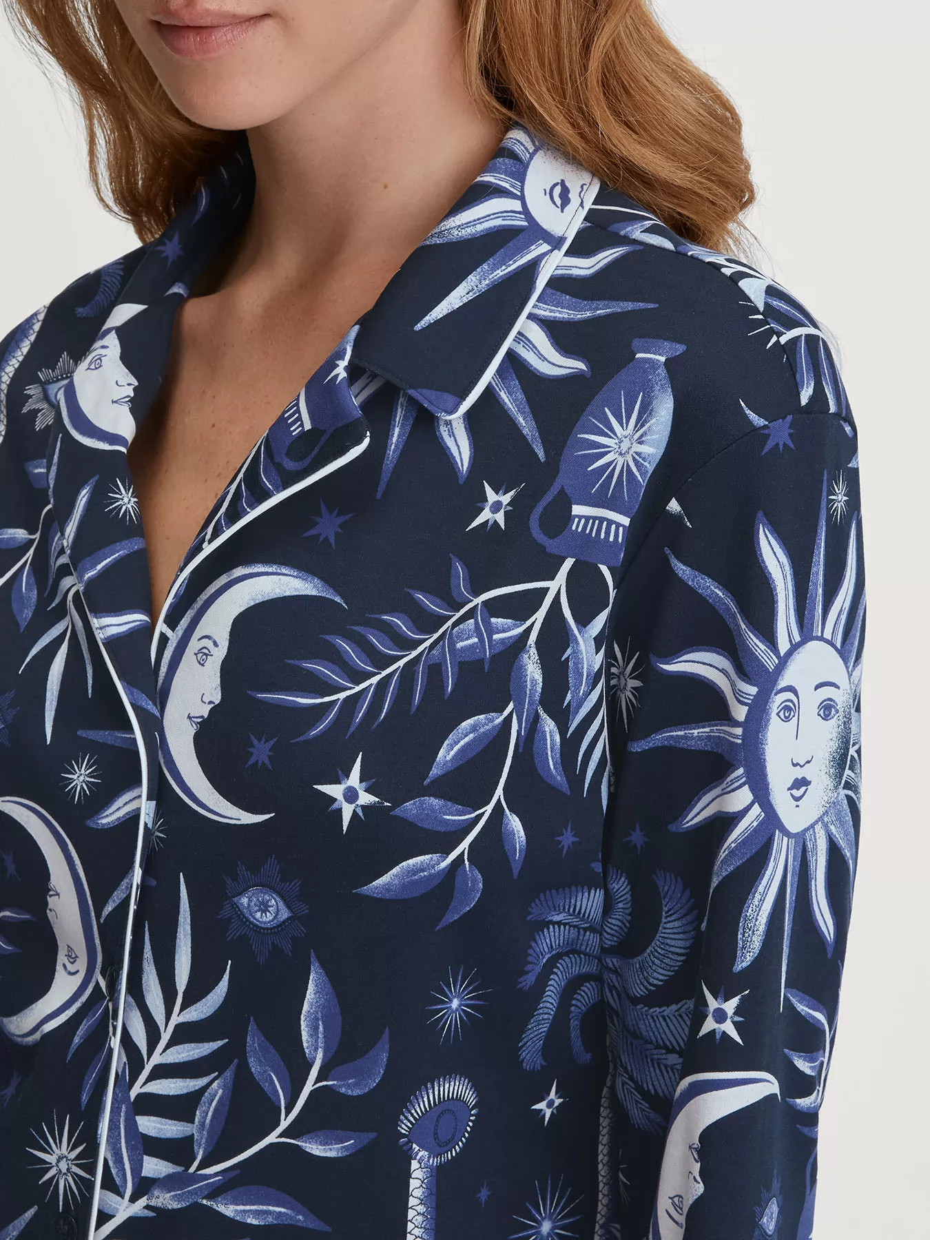 Granatowy Piżama damska Calida Winter Dreams 43030 - zdjęcie 3