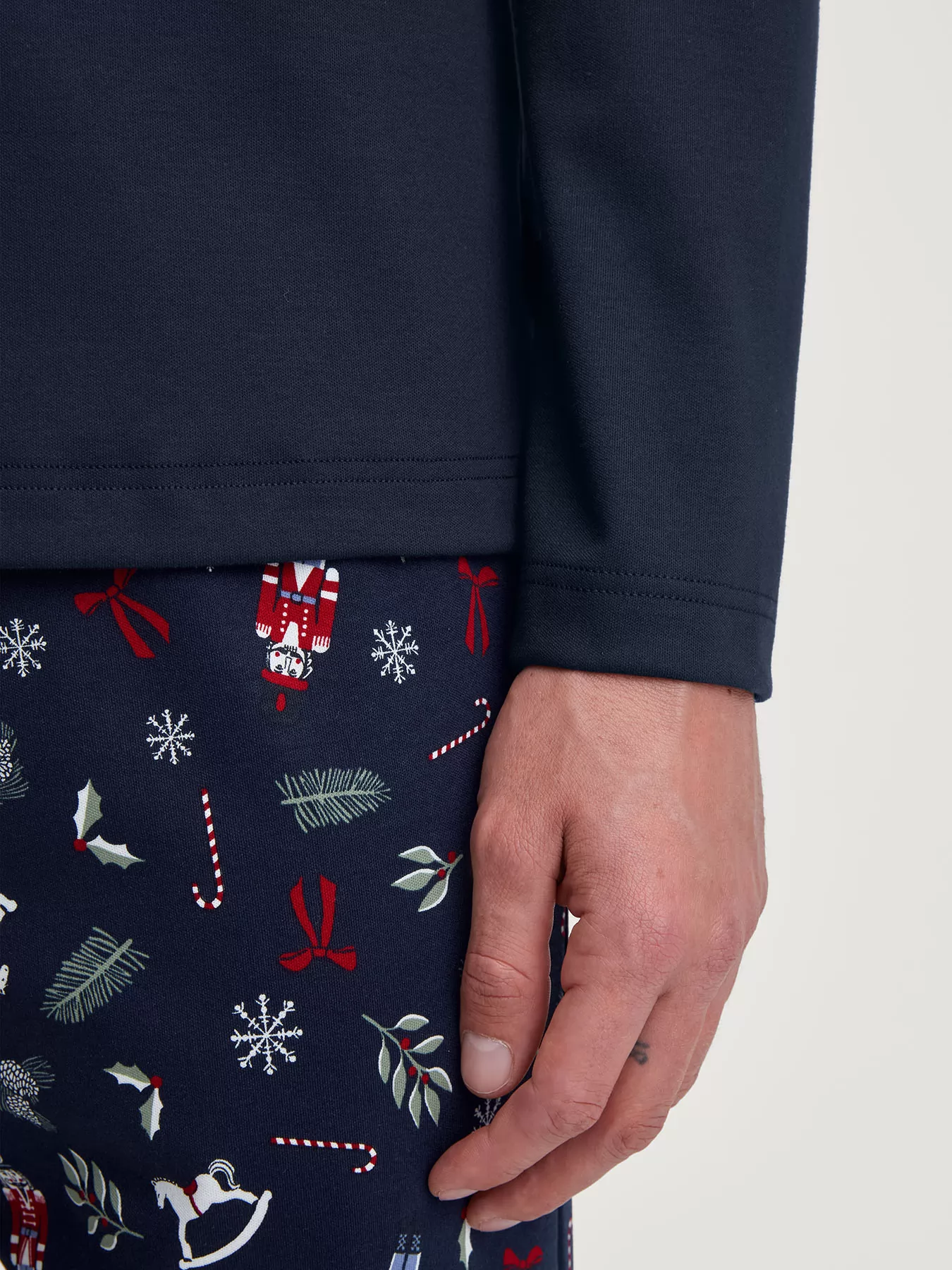 Granatowy Piżama męska Calida Family and Friends 41884 - zdjęcie 3