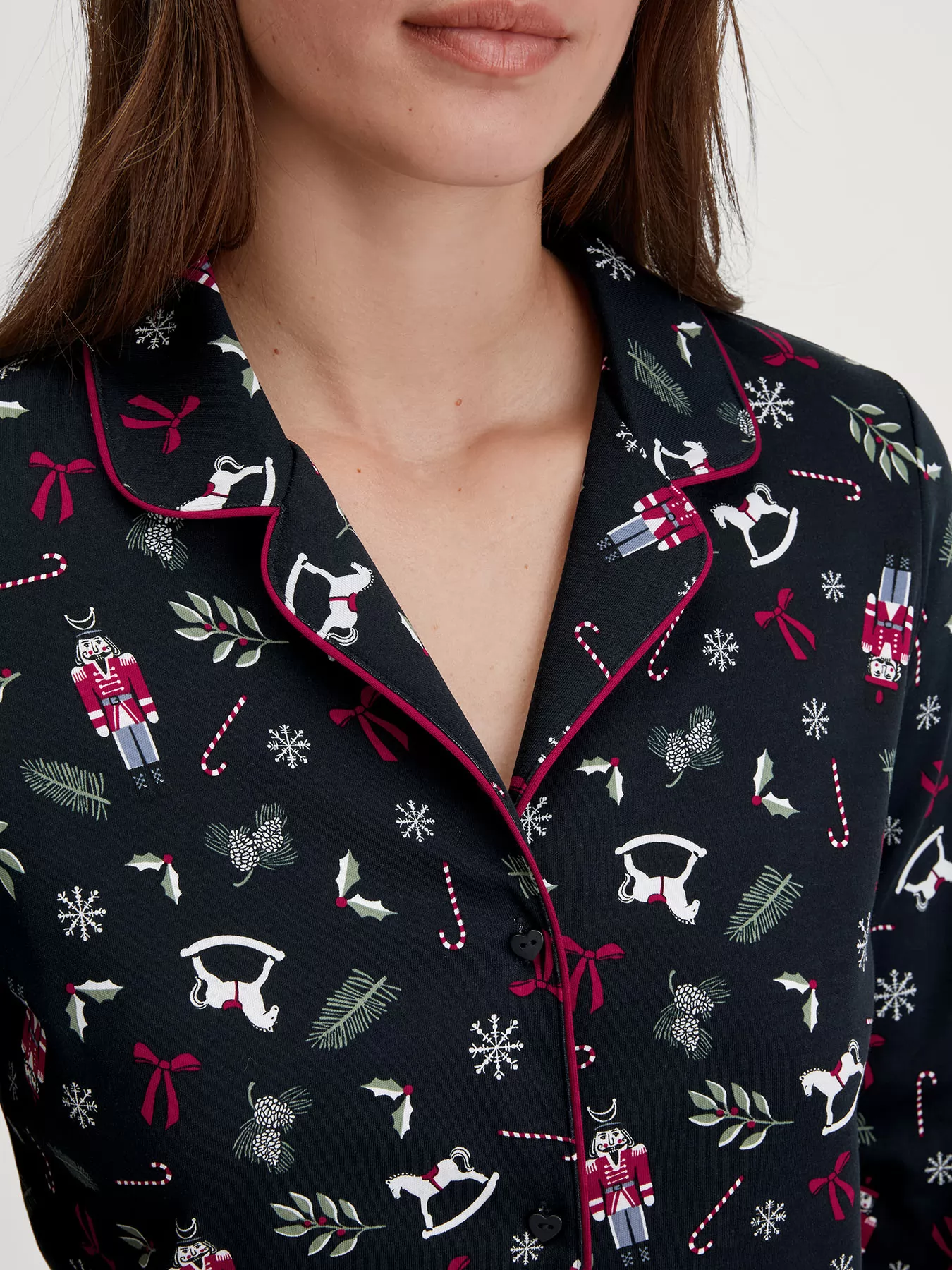 Granatowy Piżama damska Calida Family and Friends 41695 - zdjęcie 3