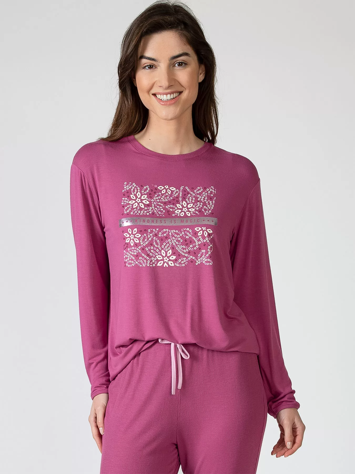 Różowy Piżama damska Massana 751260 - zdjęcie 2