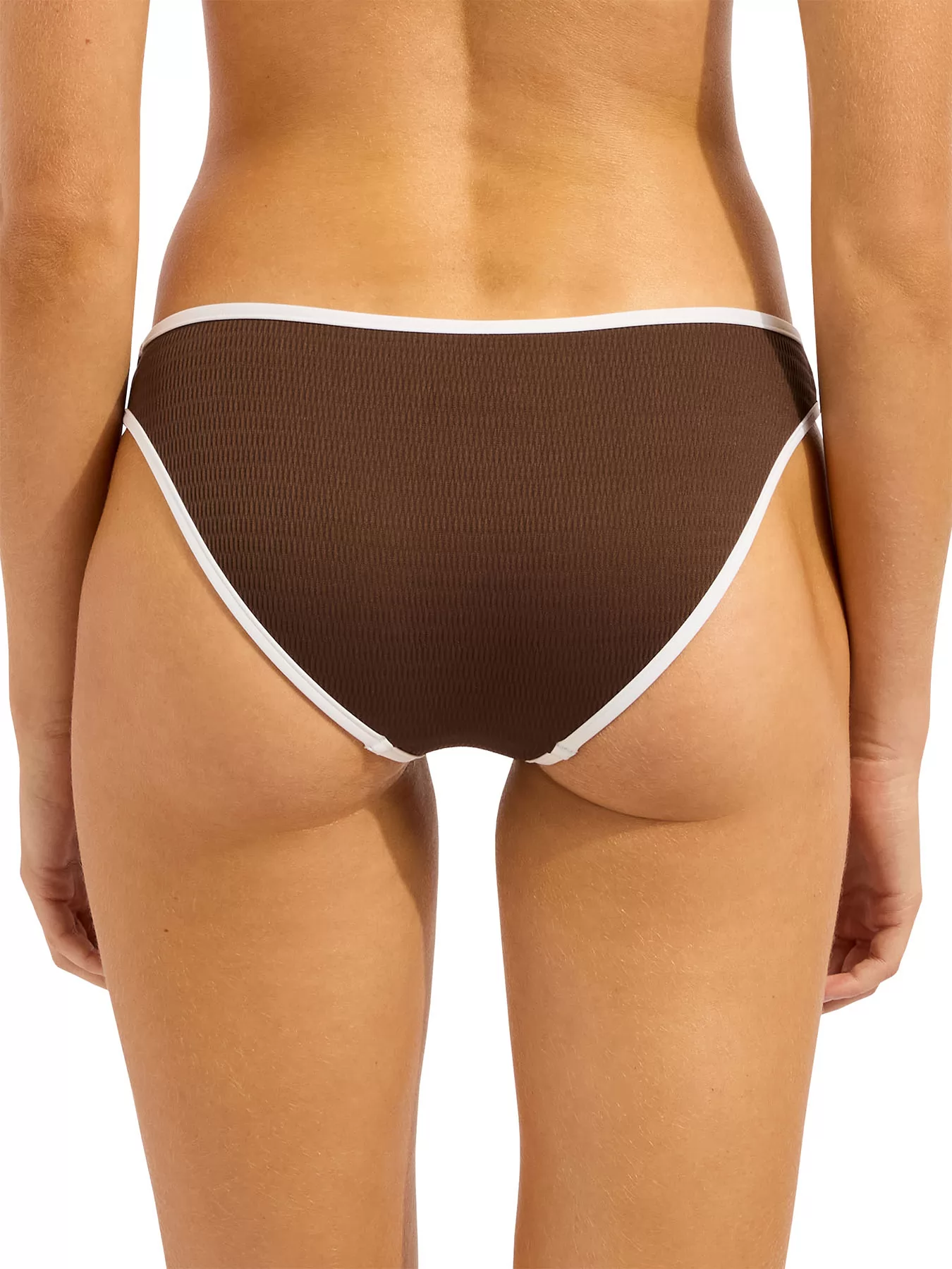 Biały, brązowy Dół od bikini hipster Seafolly Beach Bound 40316-072 - zdjęcie 2