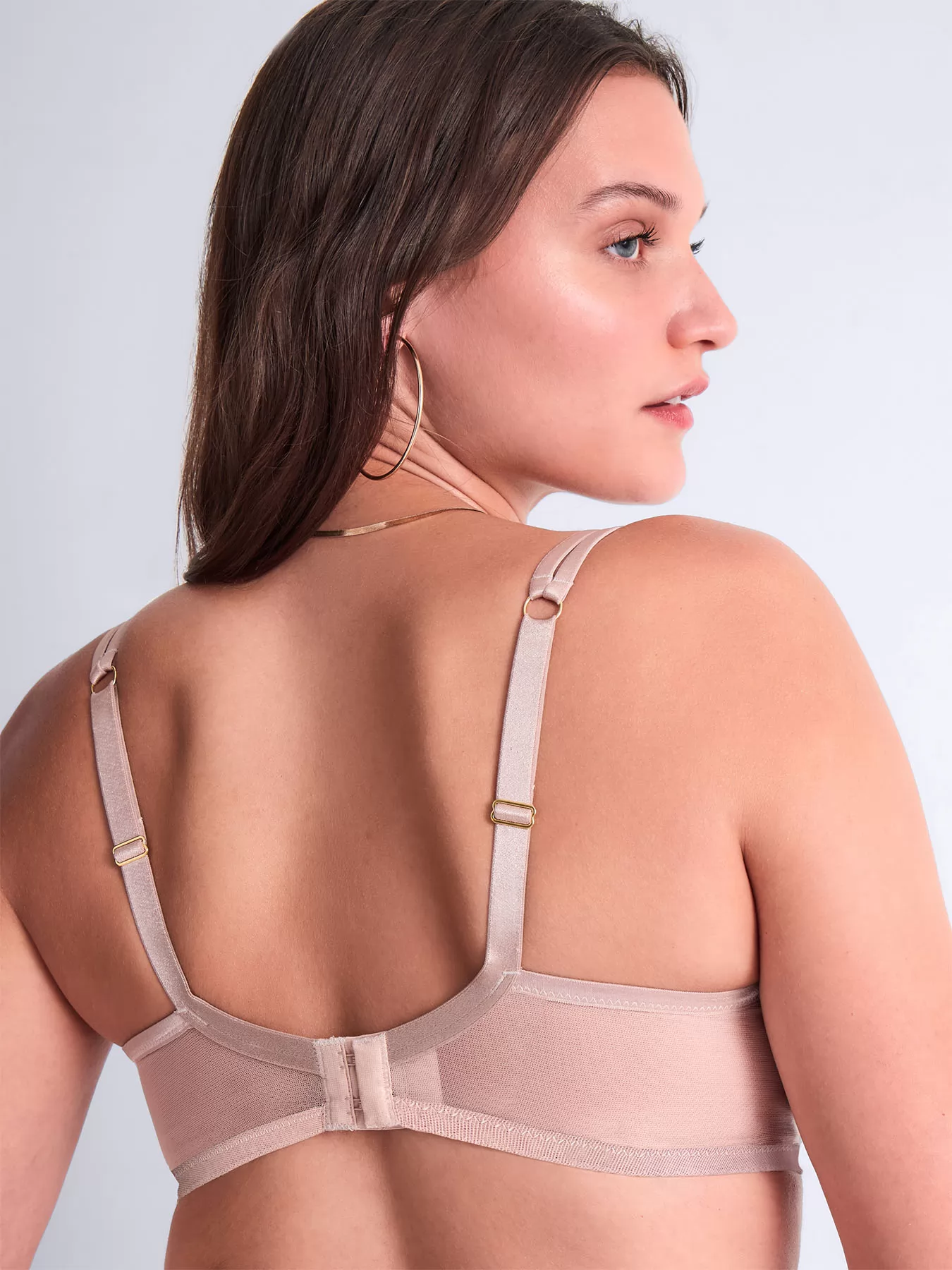 Beżowy, złoty Biustonosz balkonetka Aubade Cosmic Romance 6DF14 - zdjęcie 2