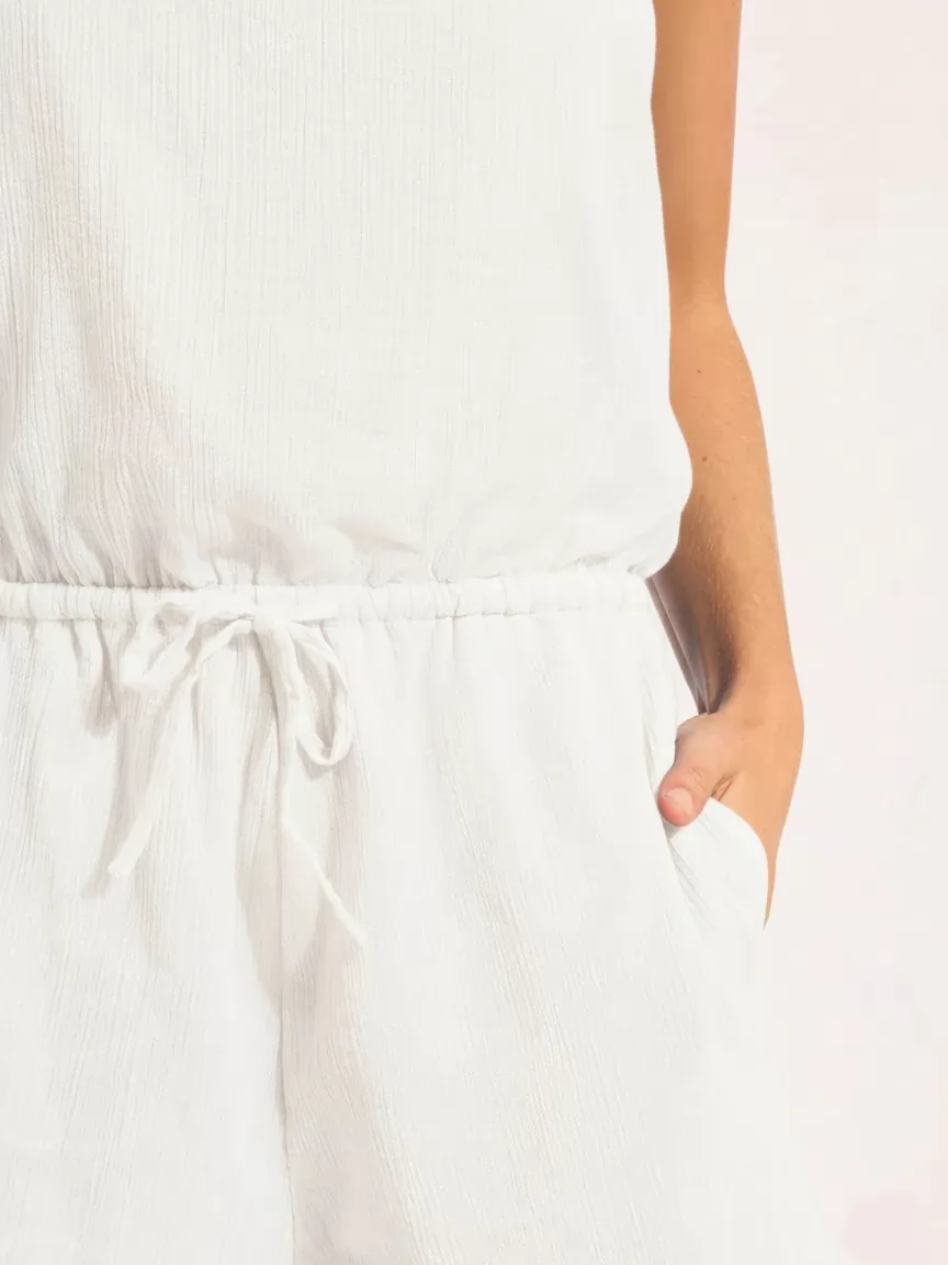 Biały Kombinezon plażowy Seafolly Beach Edit 55537-PS - zdjęcie 4