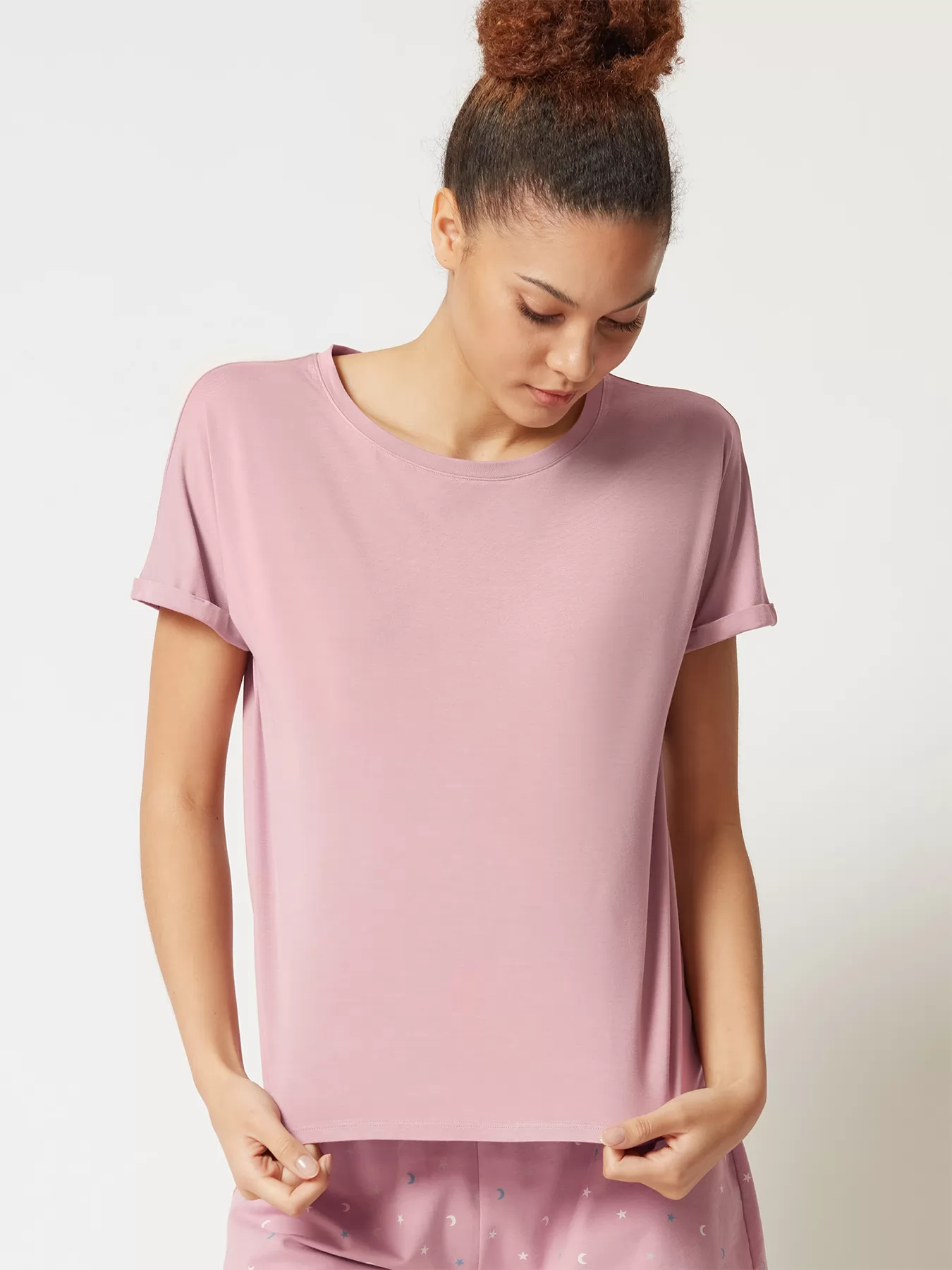 Różowy Koszulka damska Skiny Every Night in Mix&Match 080774 - zdjęcie 1